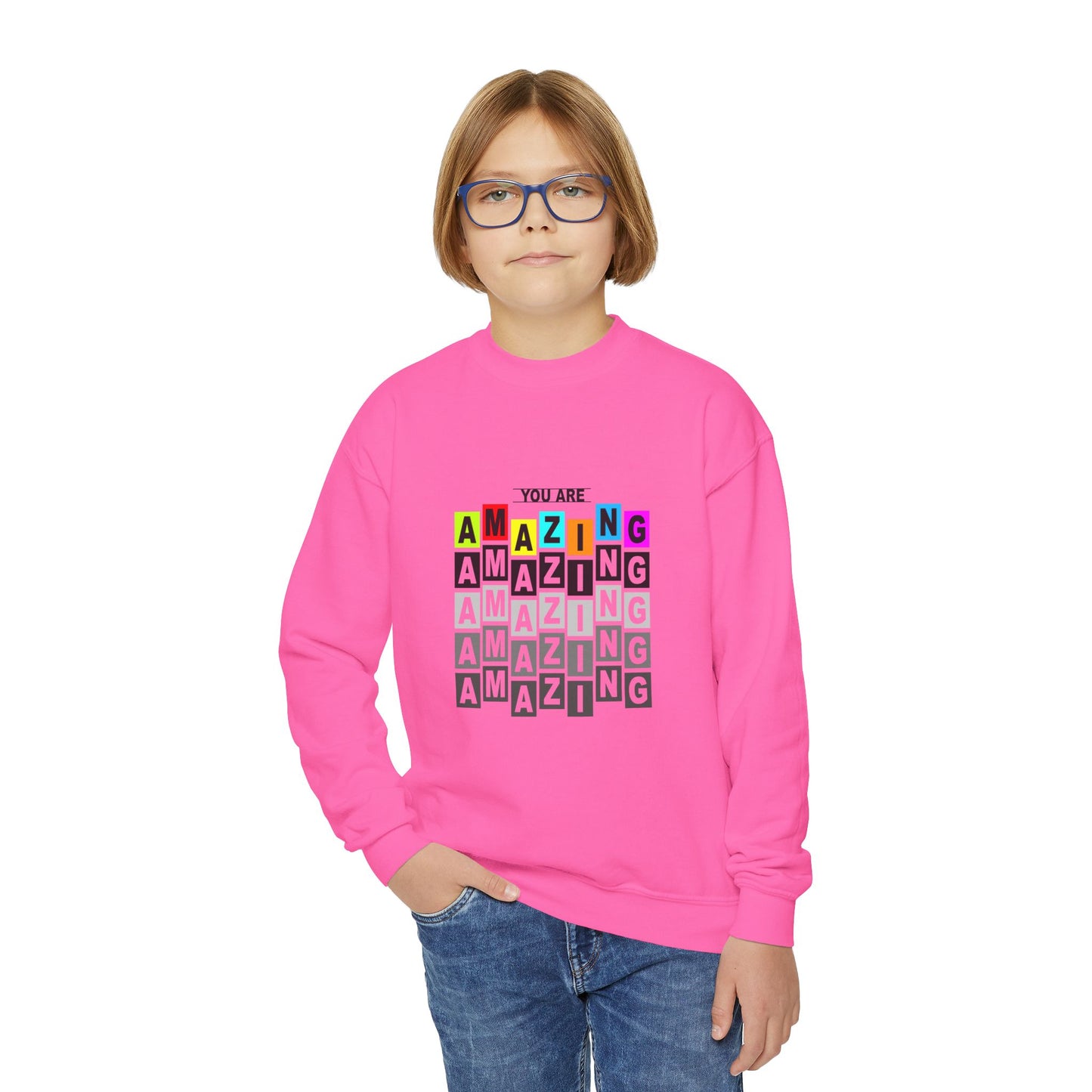 You Are Amazing Youth Crewneck Sweatshirt