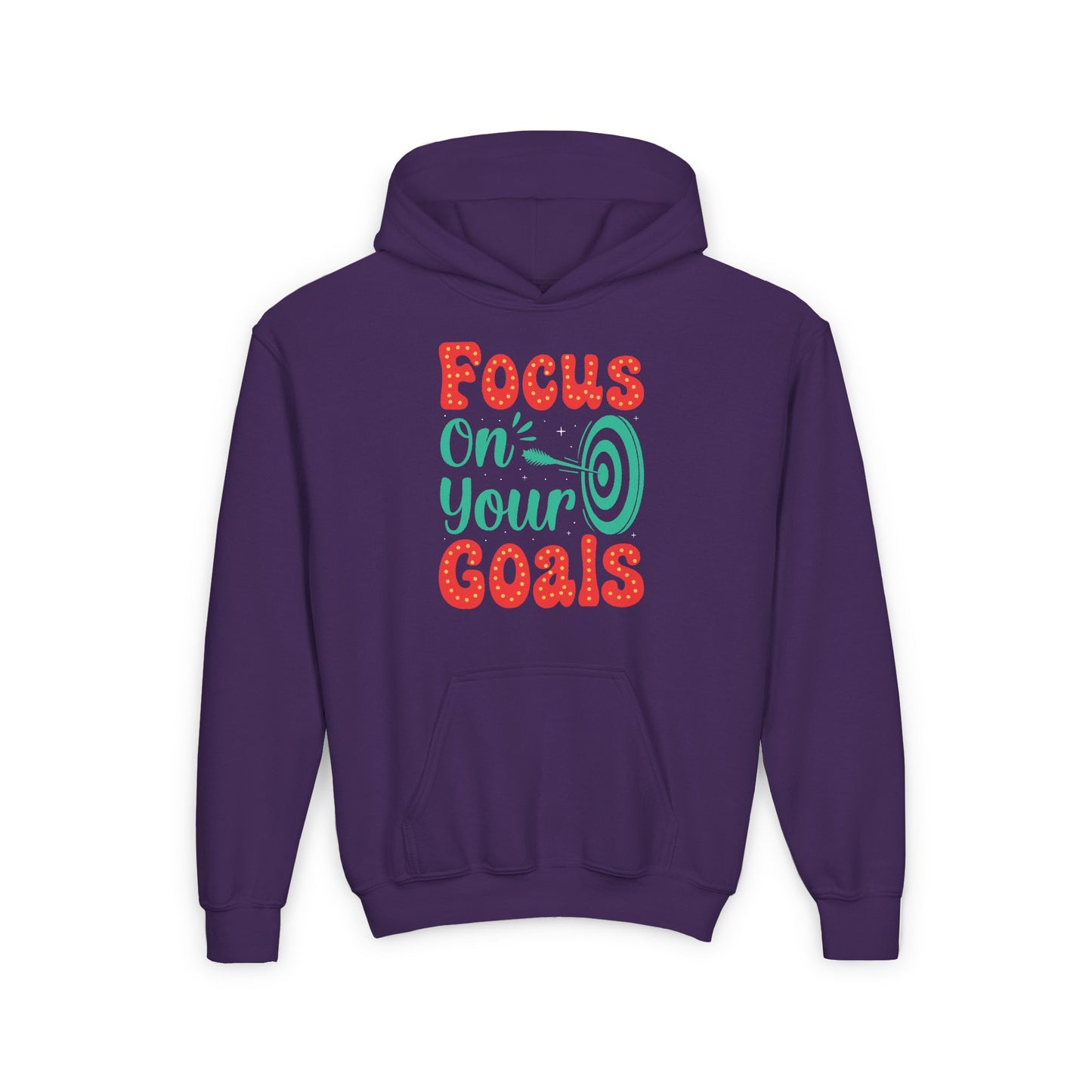 Focus On Your Goals Youth Heavy Blend Hooded Sweatshirt