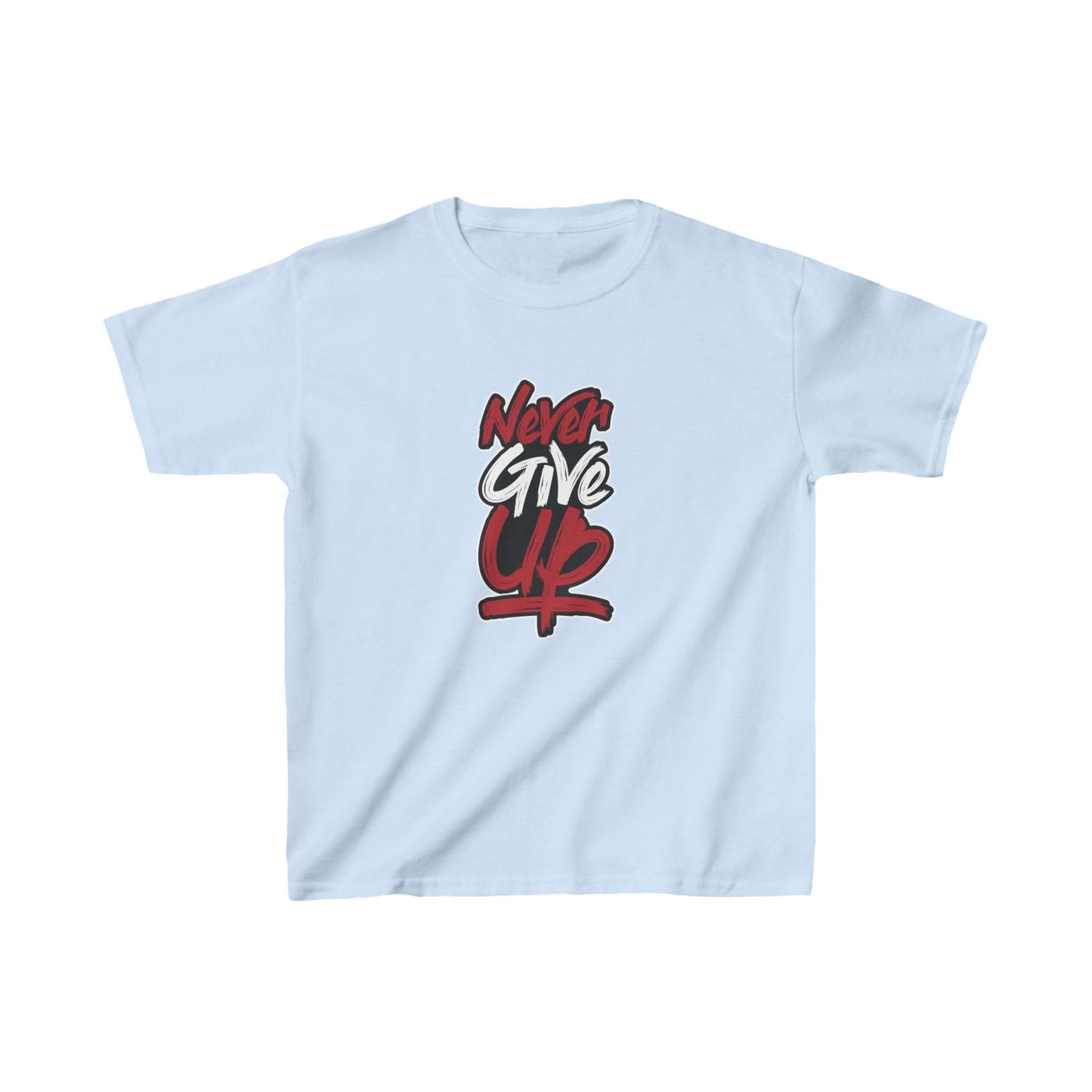 Never Give Up Kids Heavy Cotton™ Tee