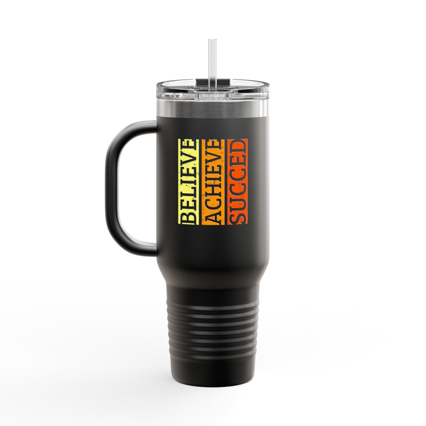 Believe Achieve Succed Insulated Travel Mug, 40oz