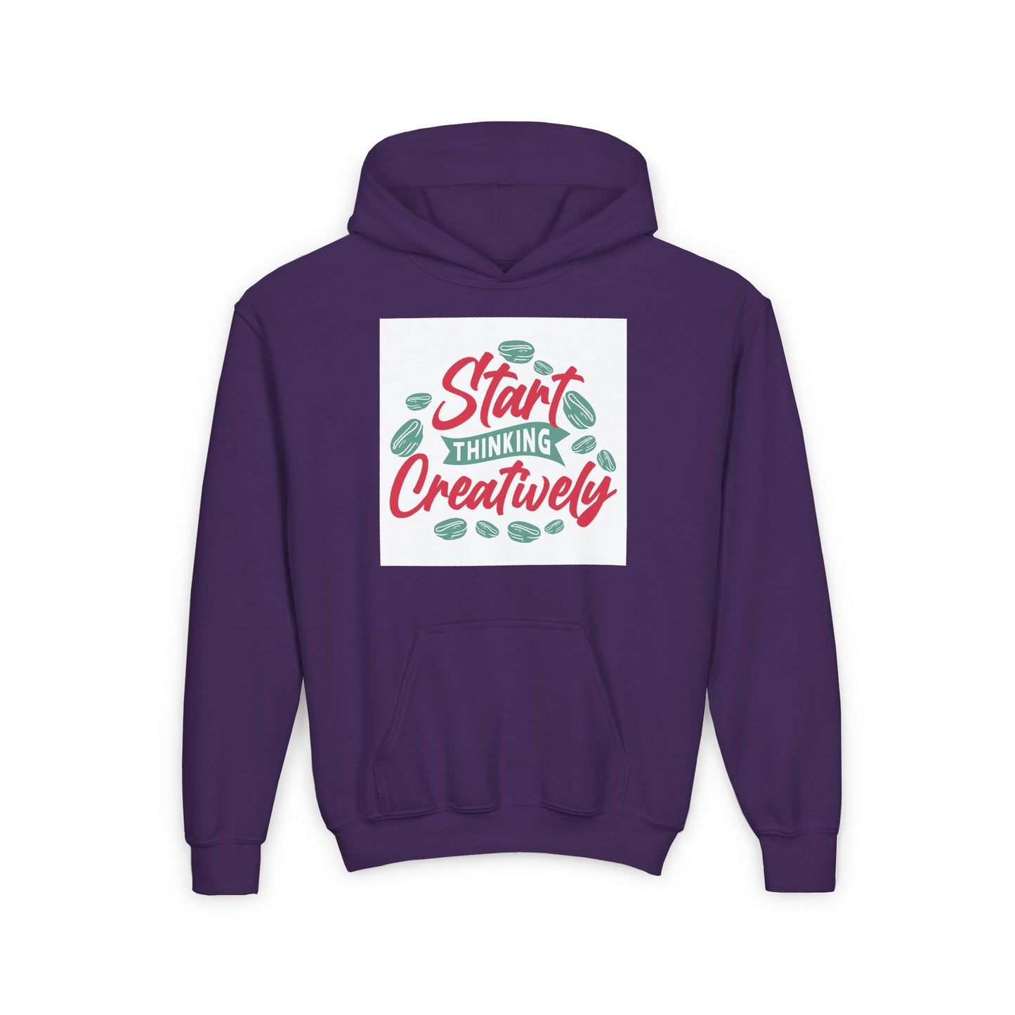 Start Thinking Youth Heavy Blend Hooded Sweatshirt