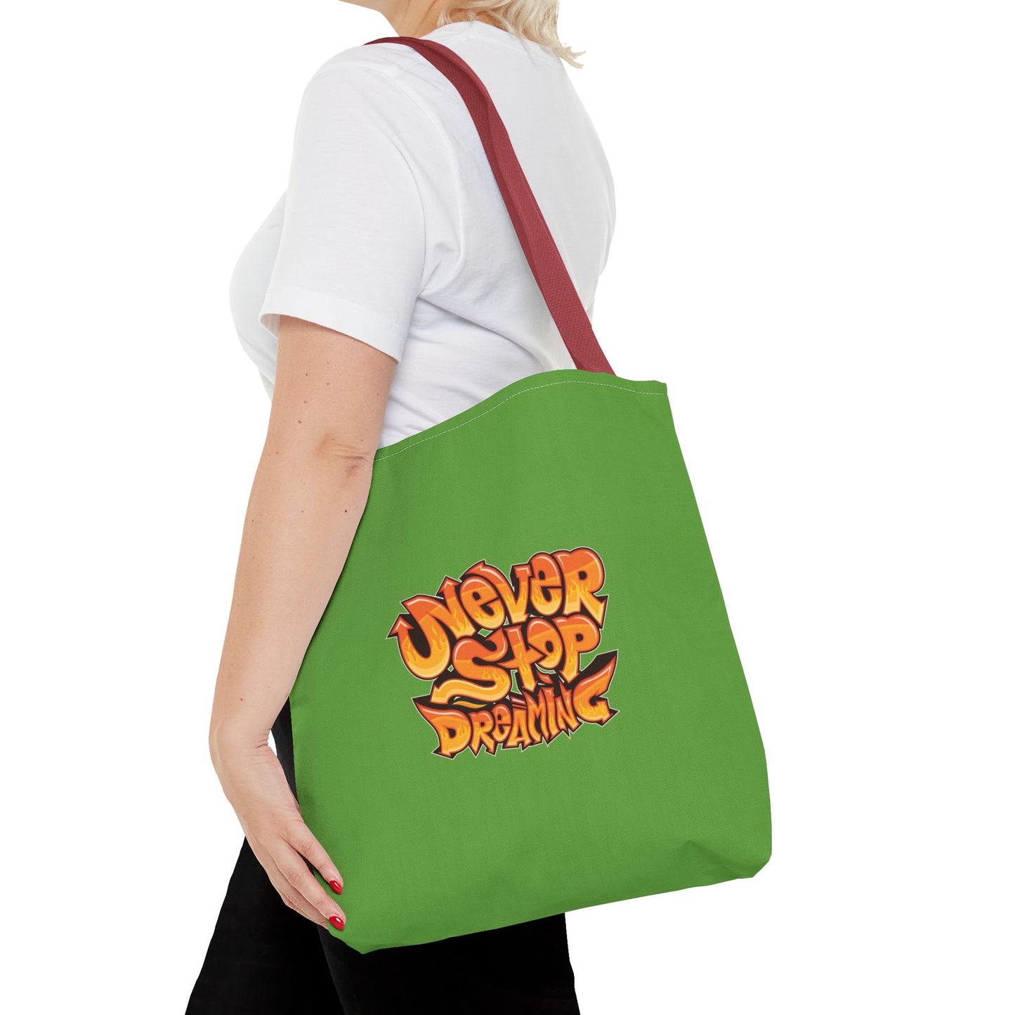 Never Stop Dreaming Tote Bag (AOP)