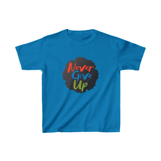 Never Give Up Kids Heavy Cotton™ Tee