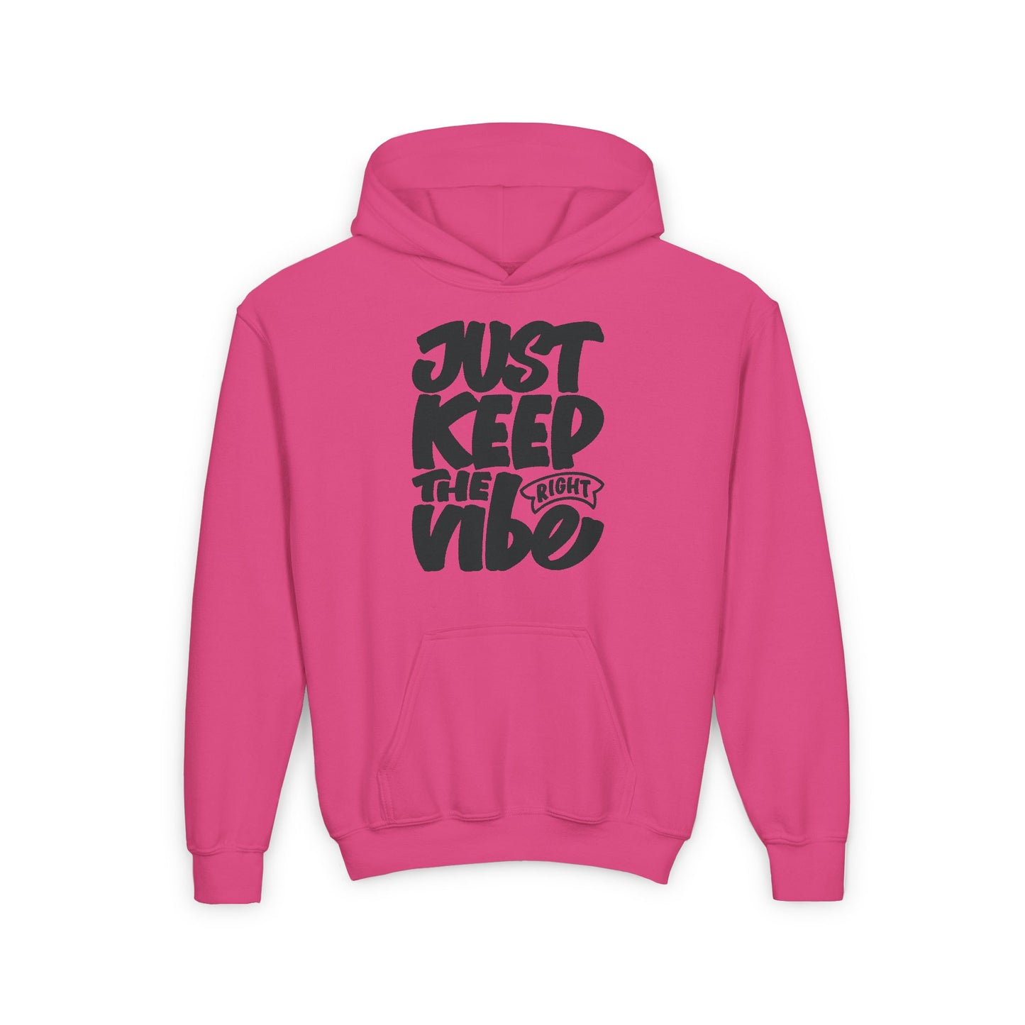 Just Keep The Right Vibe Youth Heavy Blend Hooded Sweatshirt