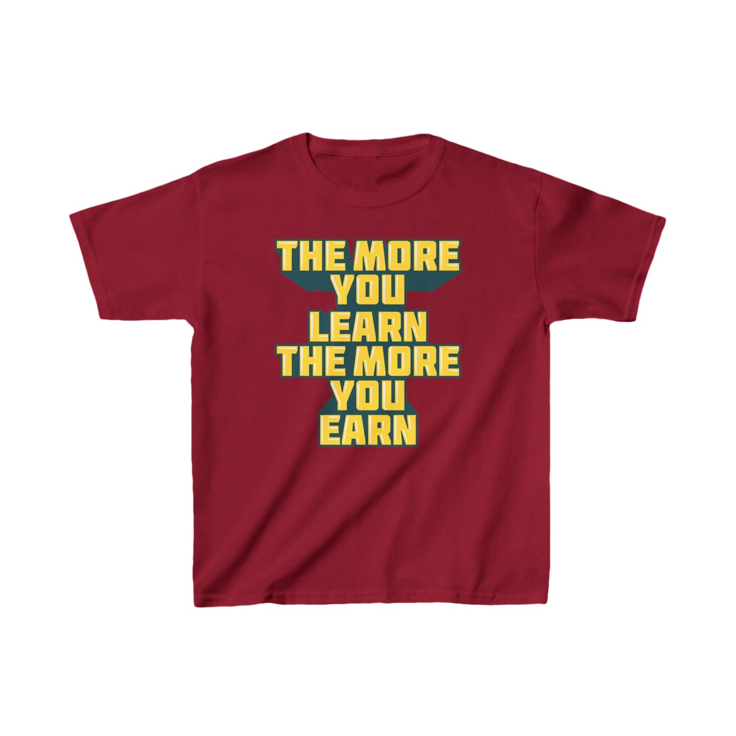 The More You Learn The More You Earn Kids Heavy Cotton™ Tee