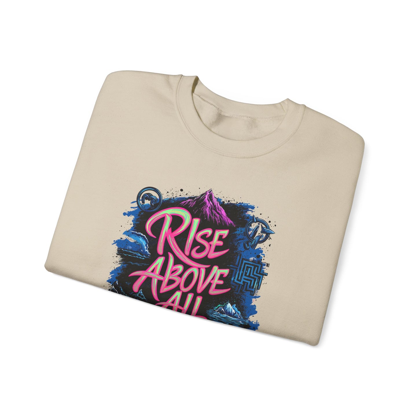 Rise Above All Challenges Unisex Heavy Blend™ Crewneck Sweatshirt