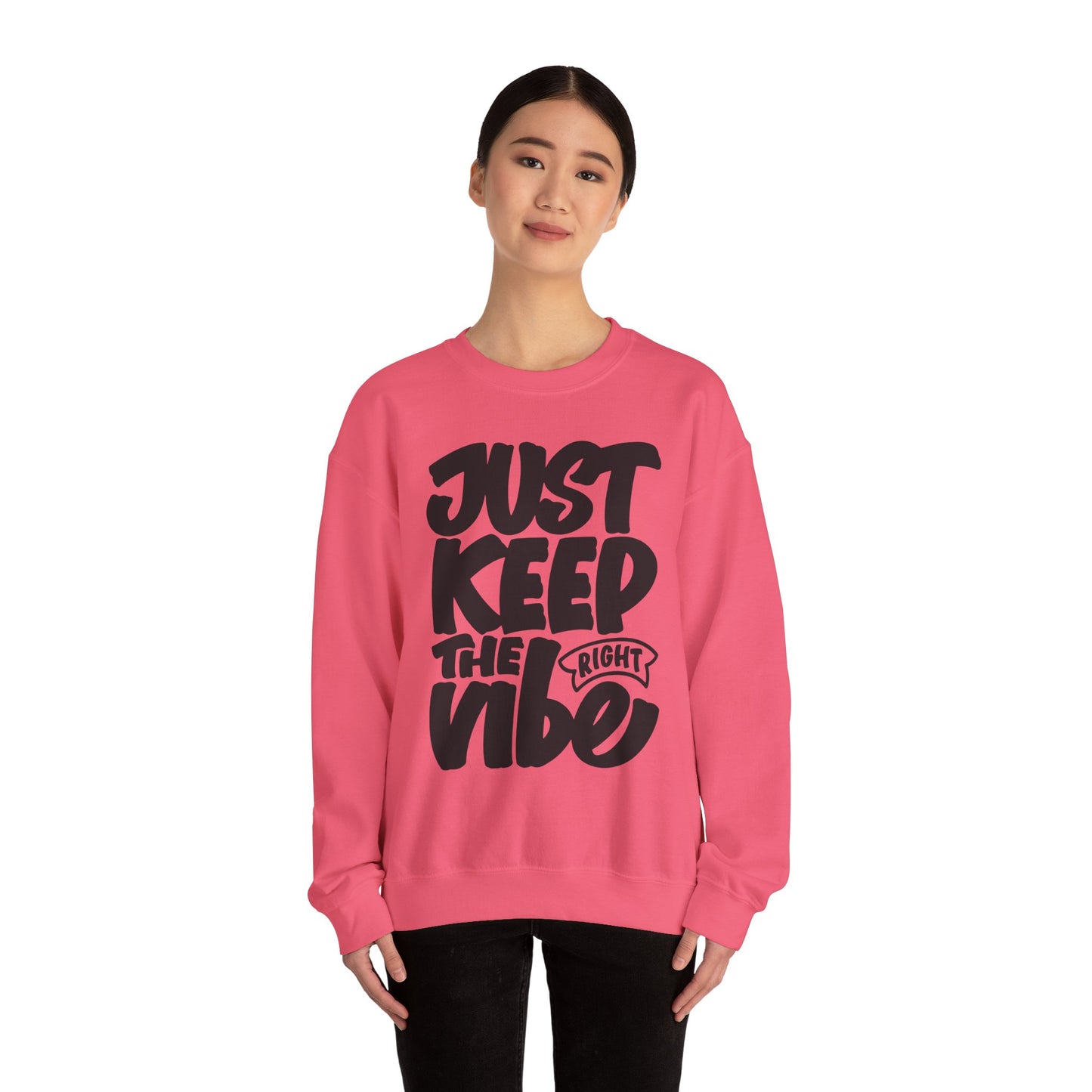 Just Keep The Right Vibe Unisex Heavy Blend™ Crewneck Sweatshirt