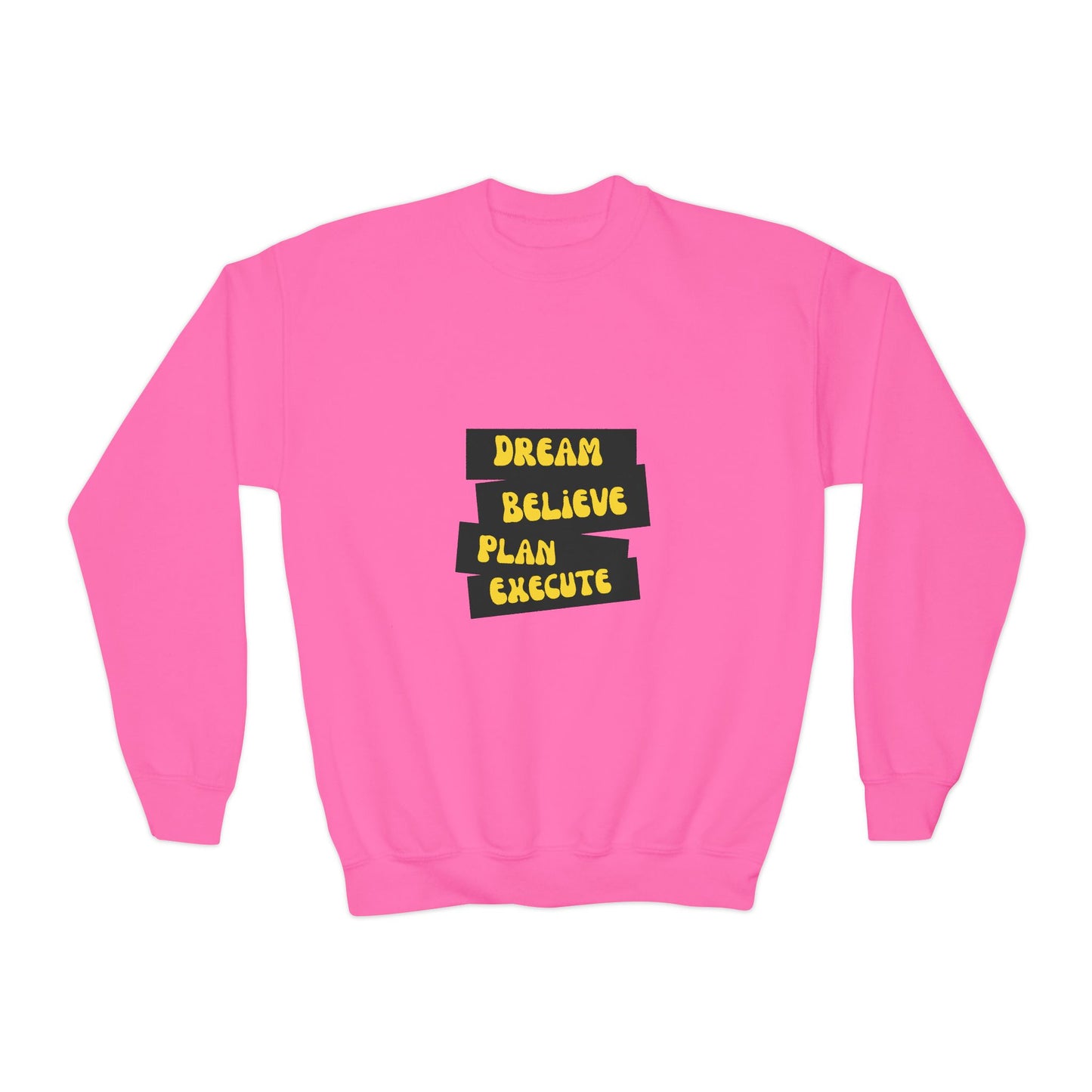 Dream Believe Plan Execute Youth Crewneck Sweatshirt
