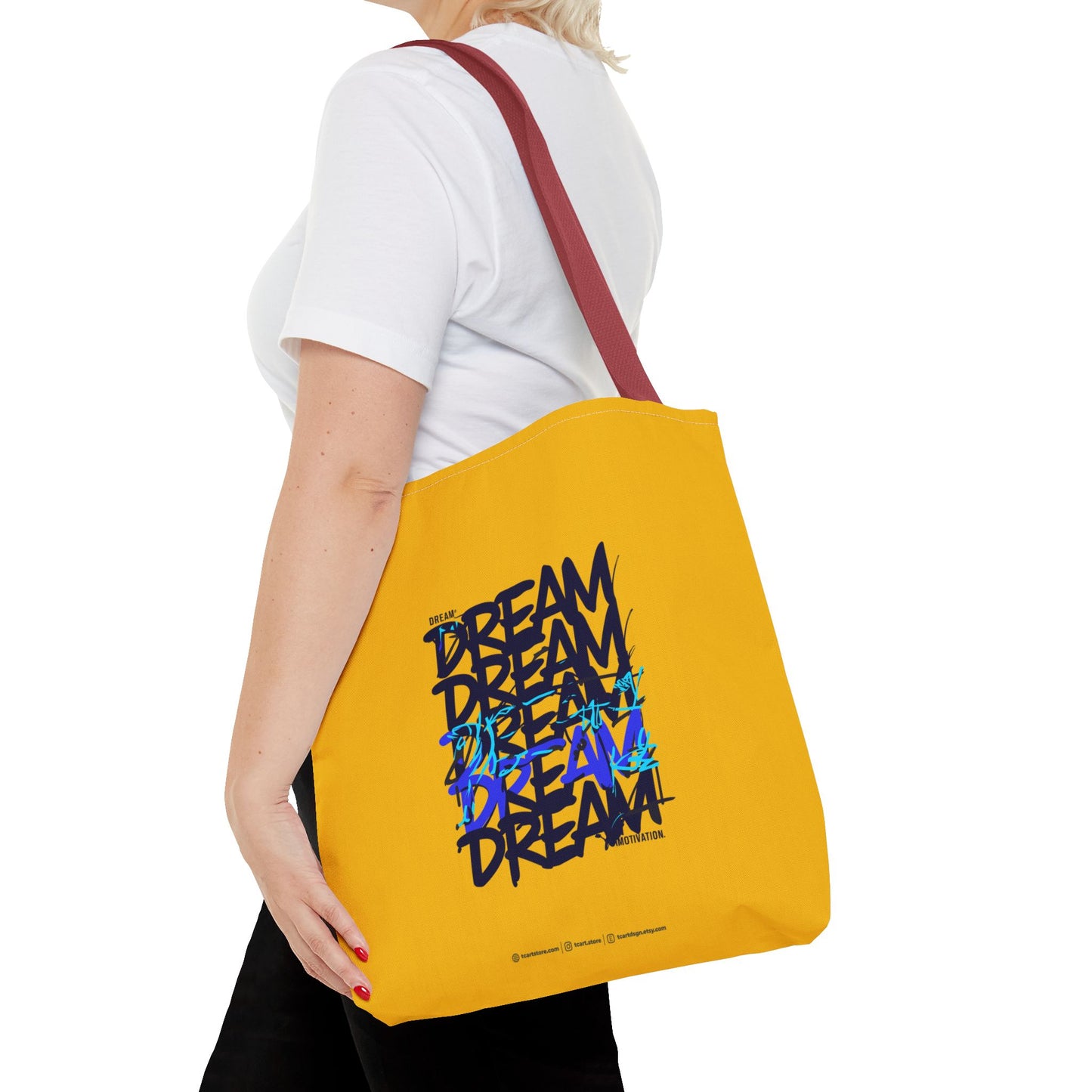Dream Motivation Tote Bag (AOP)