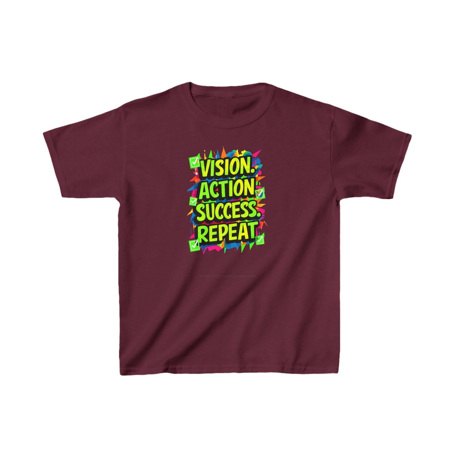 Vision Action Success Repeat Kids Heavy Cotton™ Tee