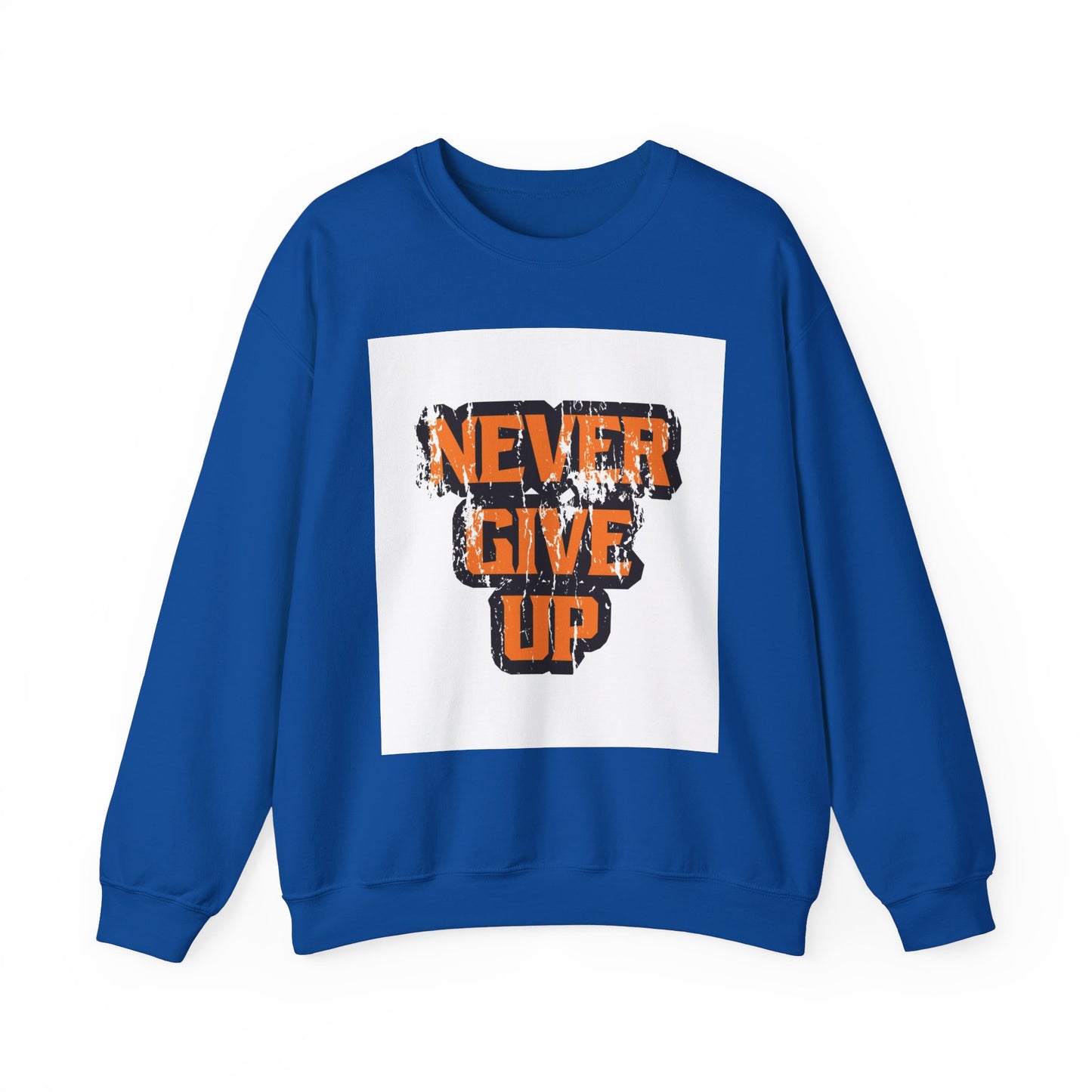 Never Give Up Unisex Heavy Blend™ Crewneck Sweatshirt