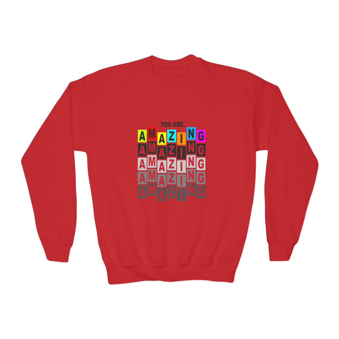 You Are Amazing Youth Crewneck Sweatshirt