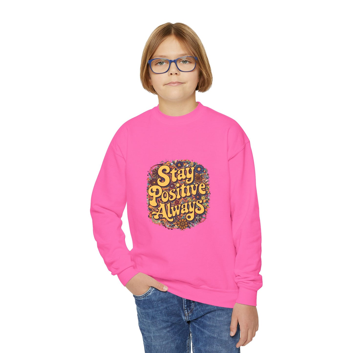 Stay Positive Always Youth Crewneck Sweatshirt