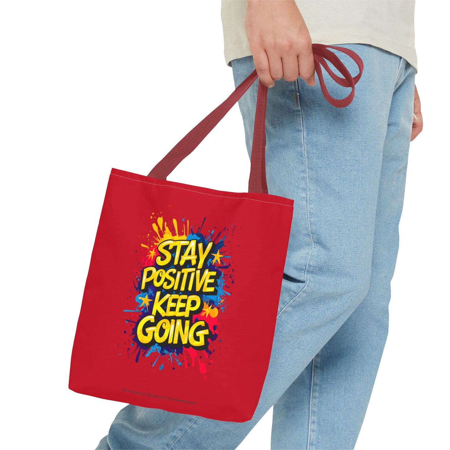 Stay Positive Keep Going Tote Bag (AOP)