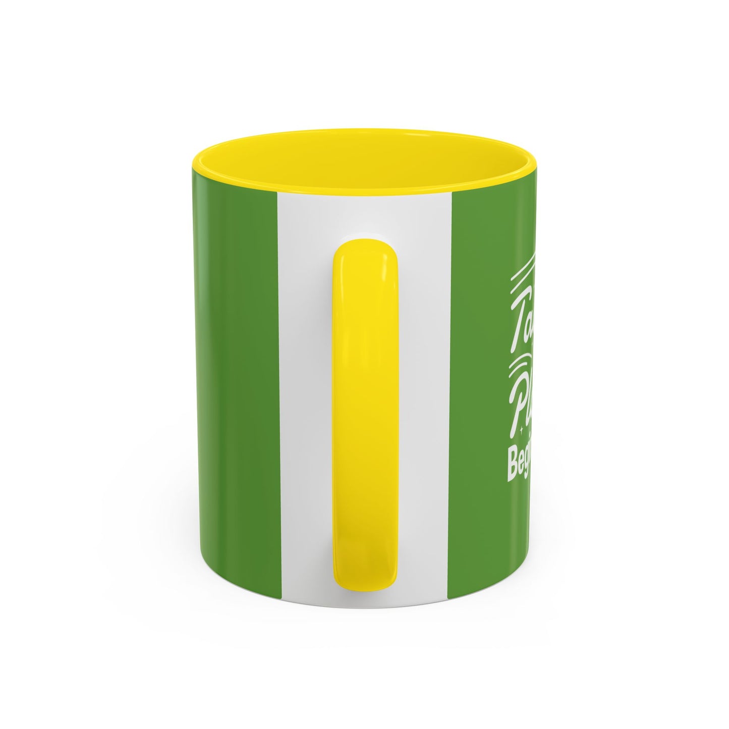 Stop Talking Create Plan And Begin Doing Accent Coffee Mug (11, 15oz)