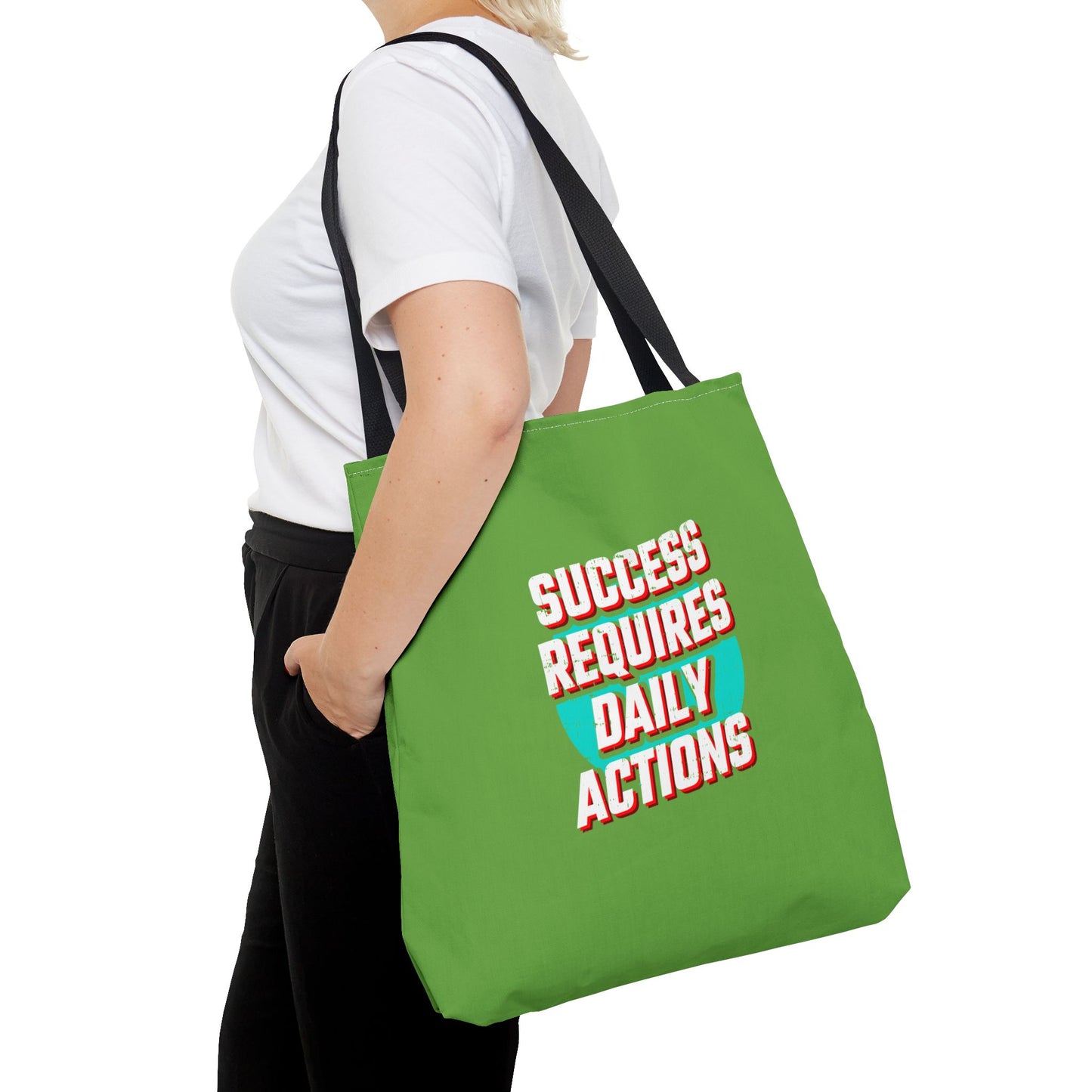 Success Requires Daily Actions Tote Bag (AOP)
