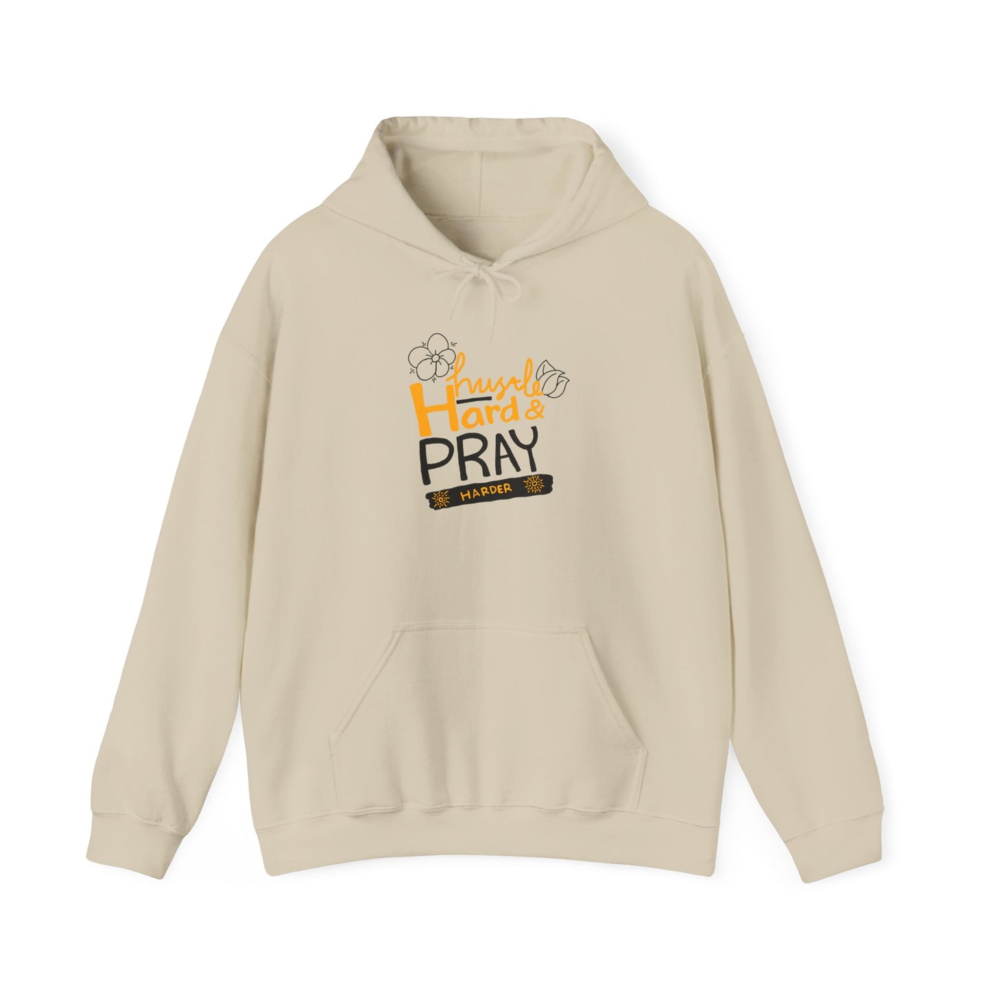 Hustle Hard And Pray Harder Unisex Heavy Blend™ Hooded Sweatshirt