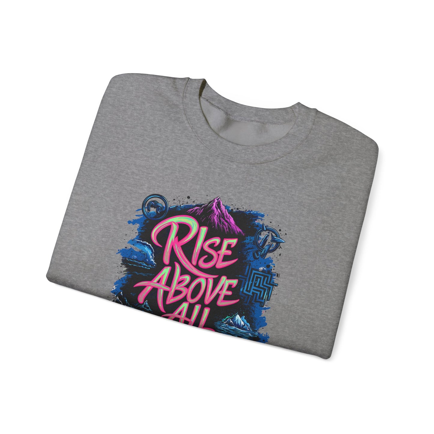 Rise Above All Challenges Unisex Heavy Blend™ Crewneck Sweatshirt