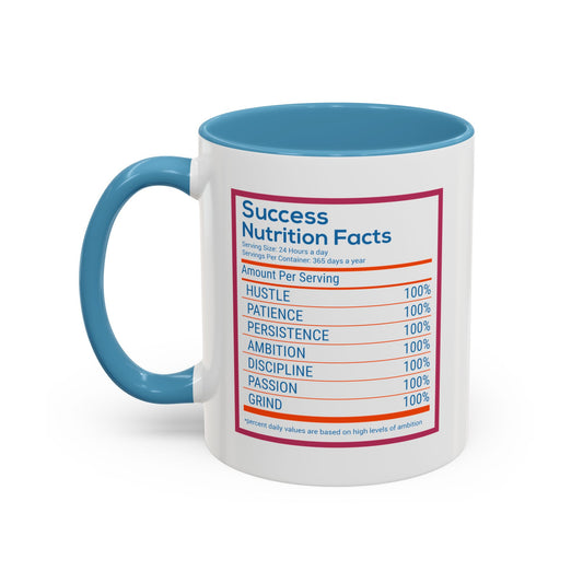 Success Nutrition Facts Accent Coffee Mug (11, 15oz)