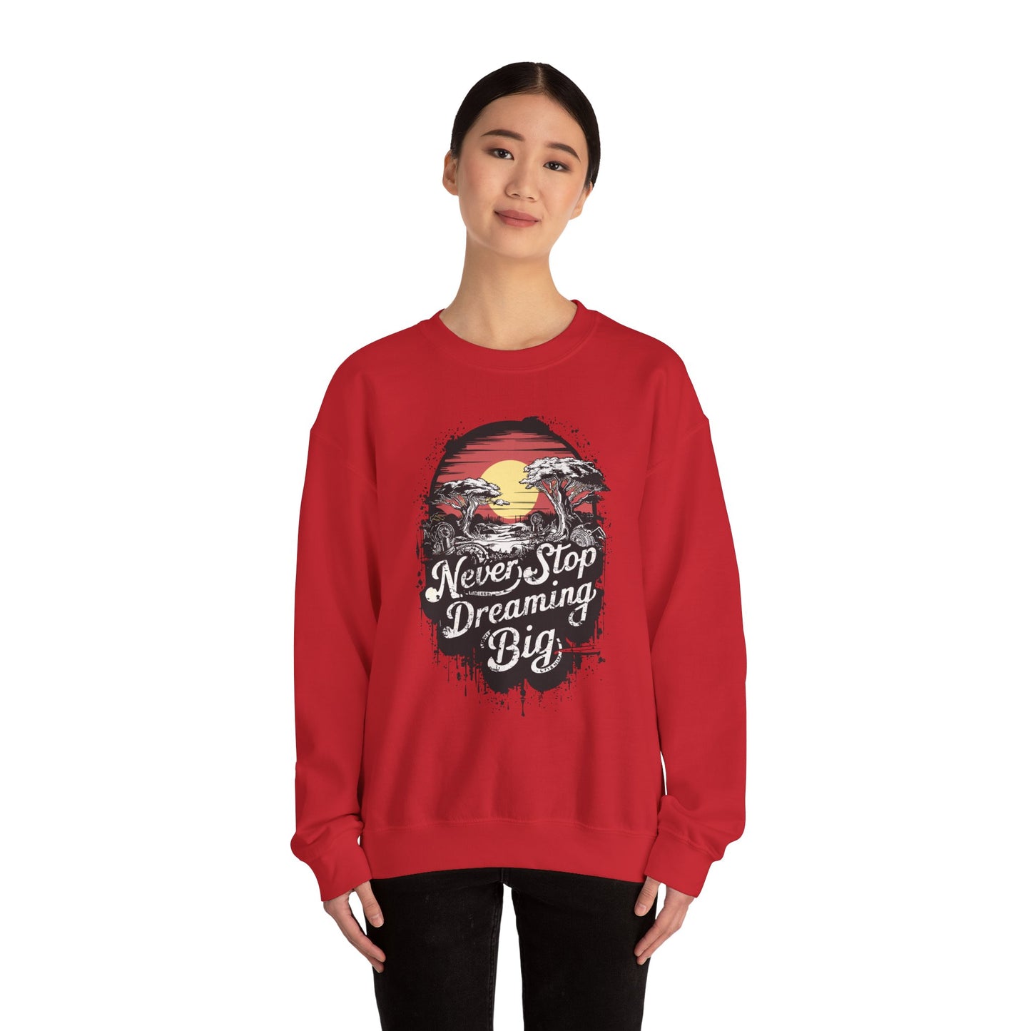 Never Stop Dreaming Big Unisex Heavy Blend™ Crewneck Sweatshirt