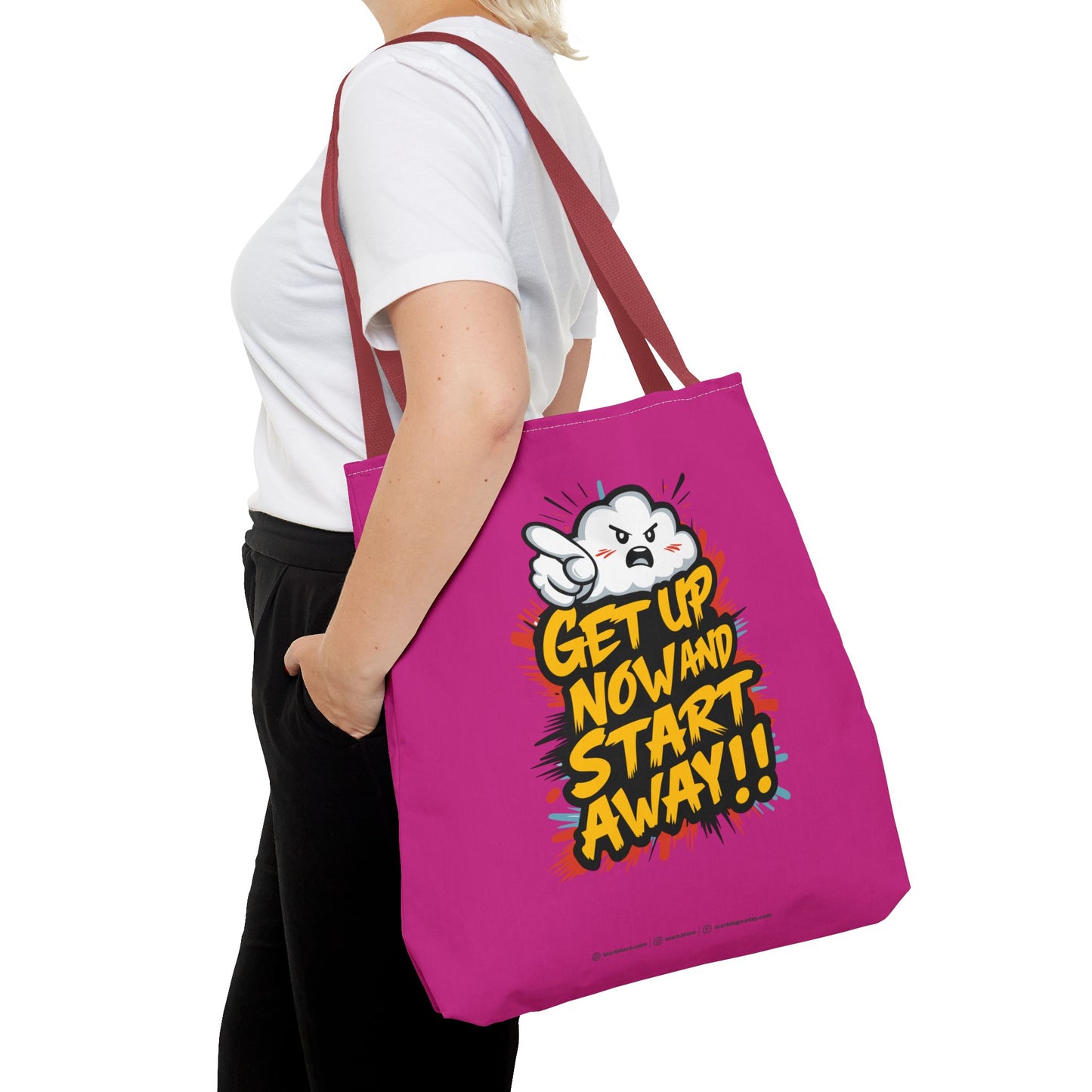 Get Up Now And Start Away!! Tote Bag (AOP)
