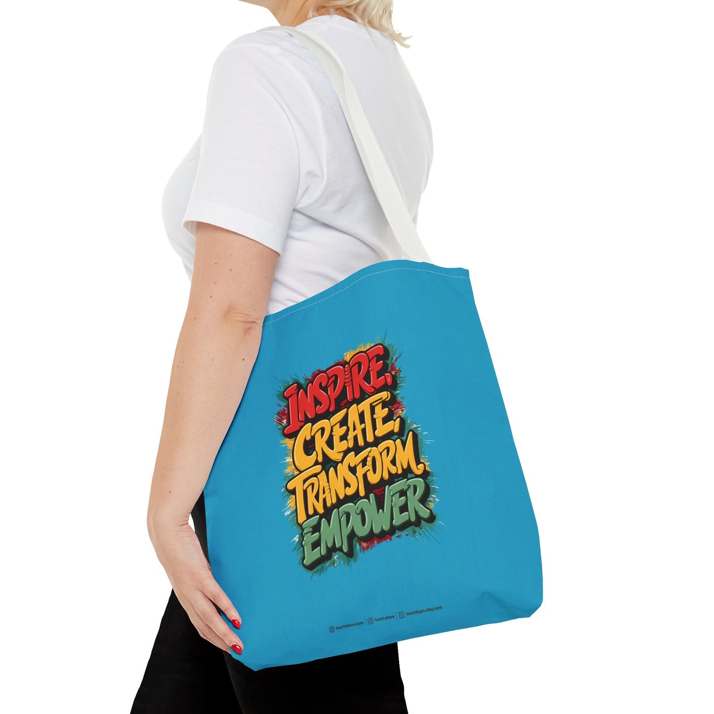 Inspire Create Transform Empower Tote Bag (AOP)