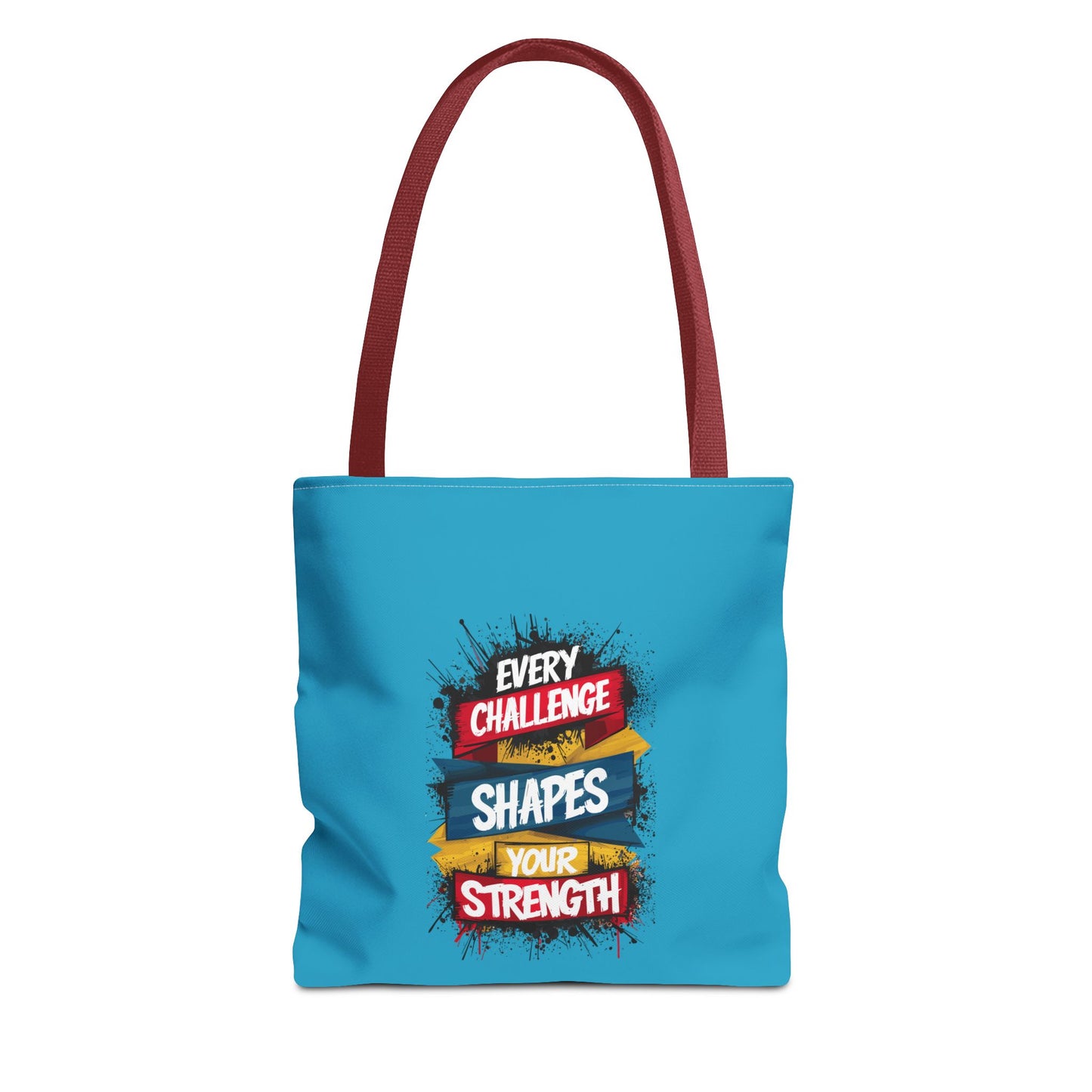 Every Challenge Shapes Your Strength Tote Bag (AOP)