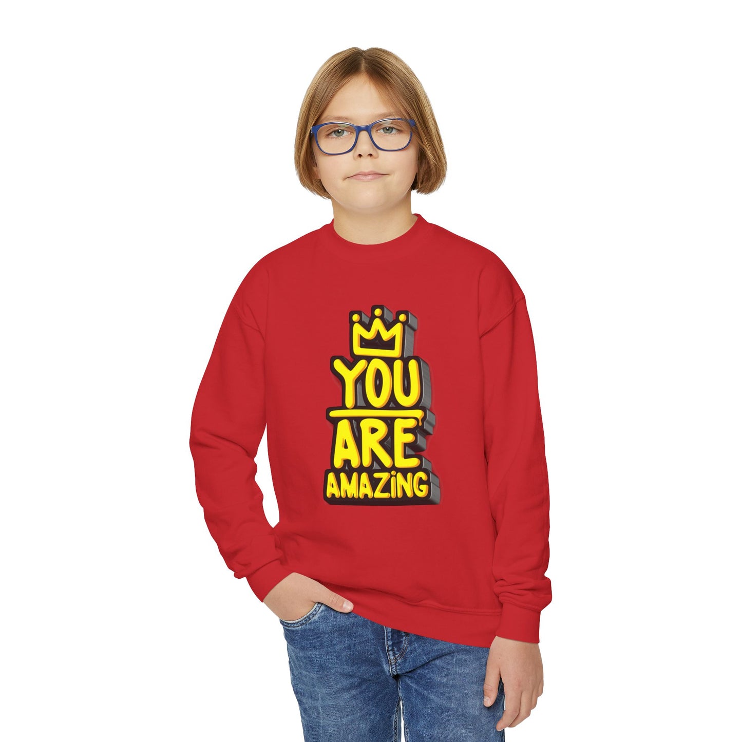 You Are Amazing Youth Crewneck Sweatshirt