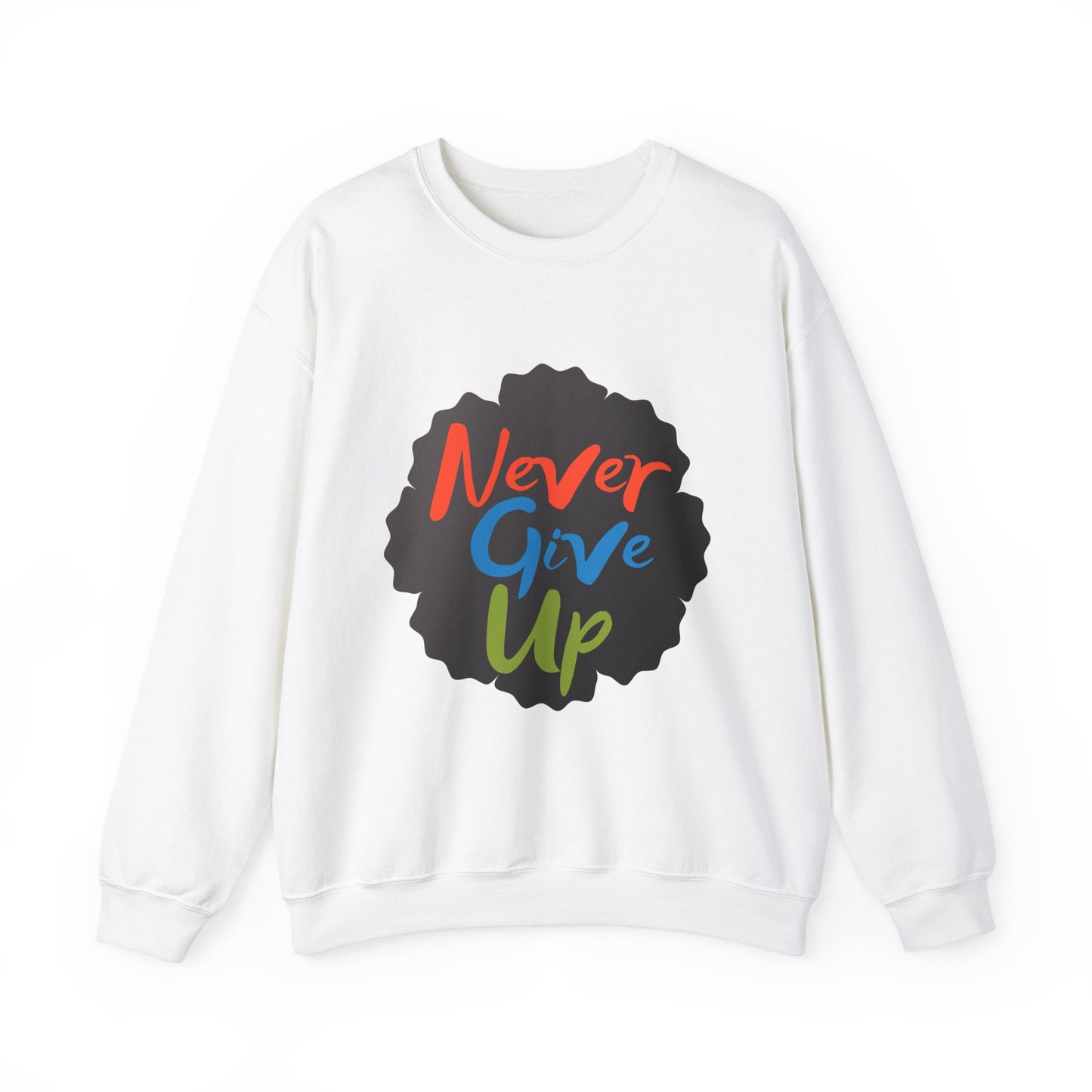 Never Give Up Unisex Heavy Blend™ Crewneck Sweatshirt