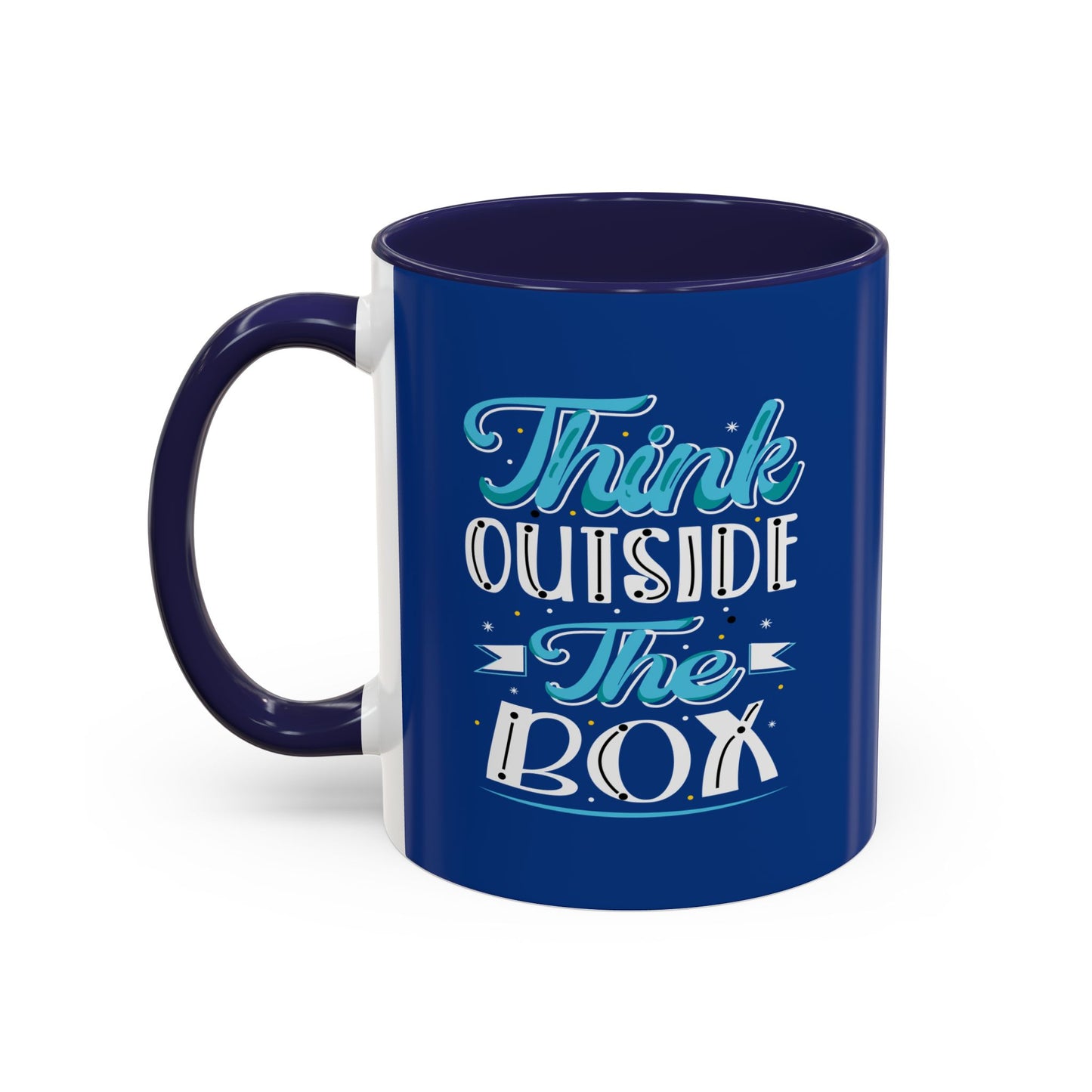 Think Outside The Box Accent Coffee Mug (11, 15oz)