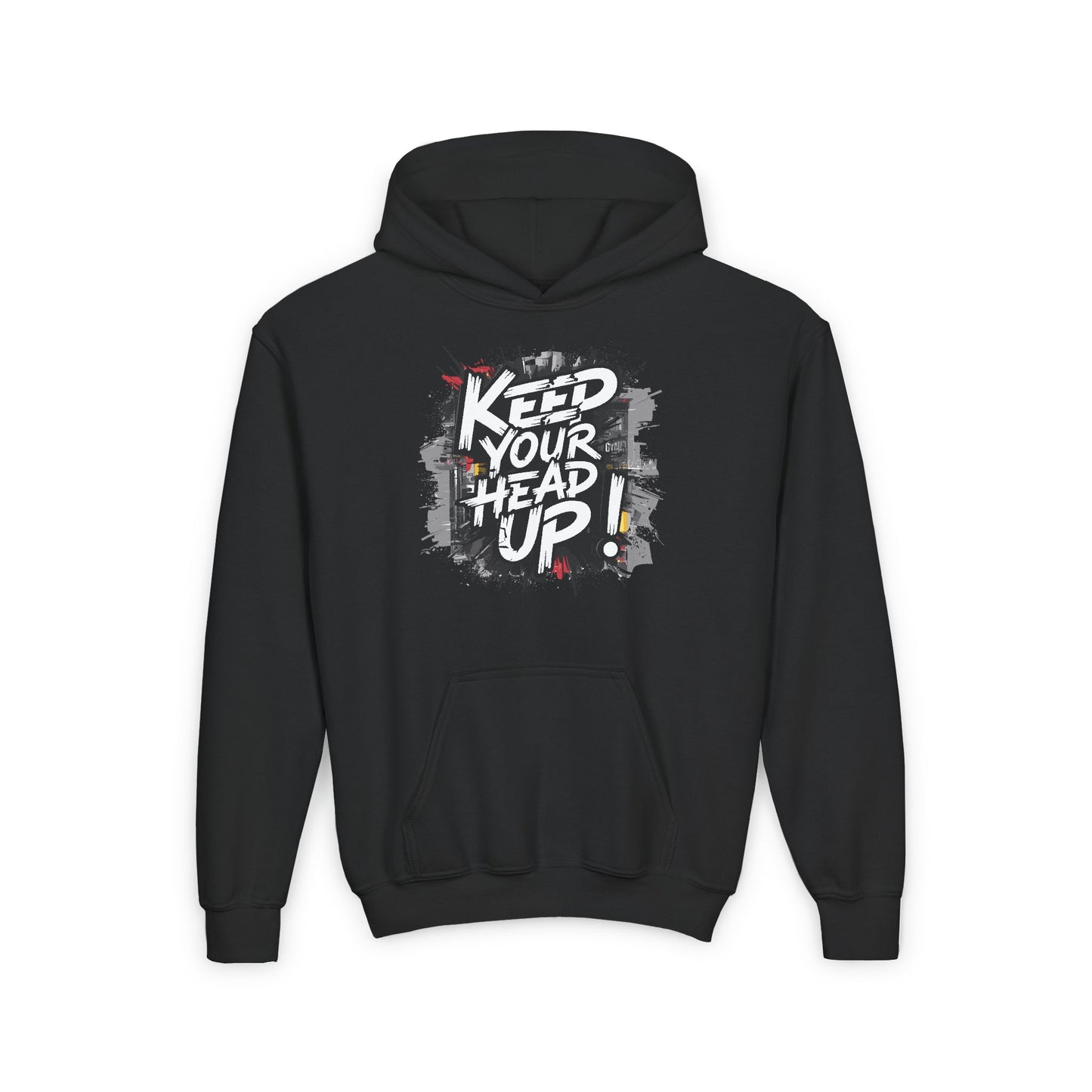 Keep Your Head Up! Youth Heavy Blend Hooded Sweatshirt