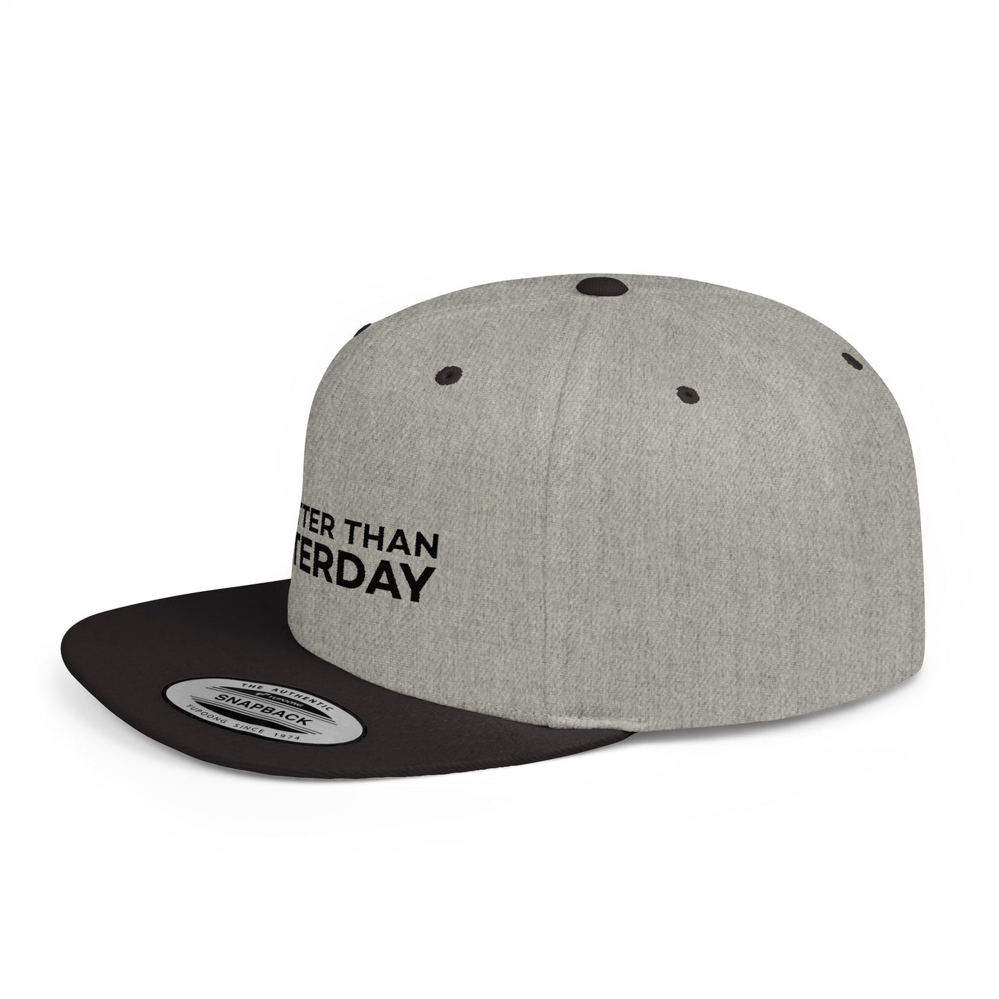 1% Better Than Yesterday Flat Bill Snapback