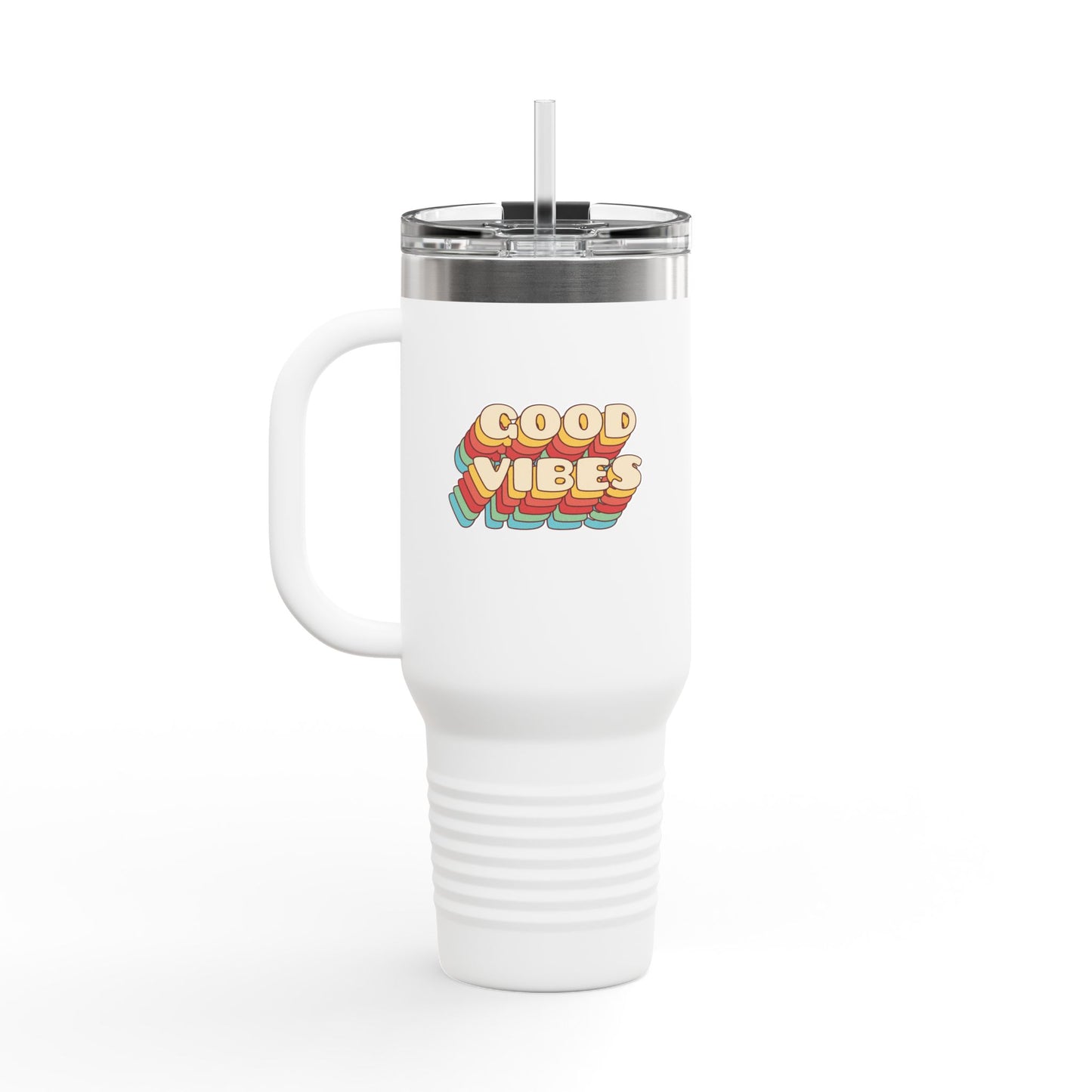 Good Vibes Insulated Travel Mug, 40oz