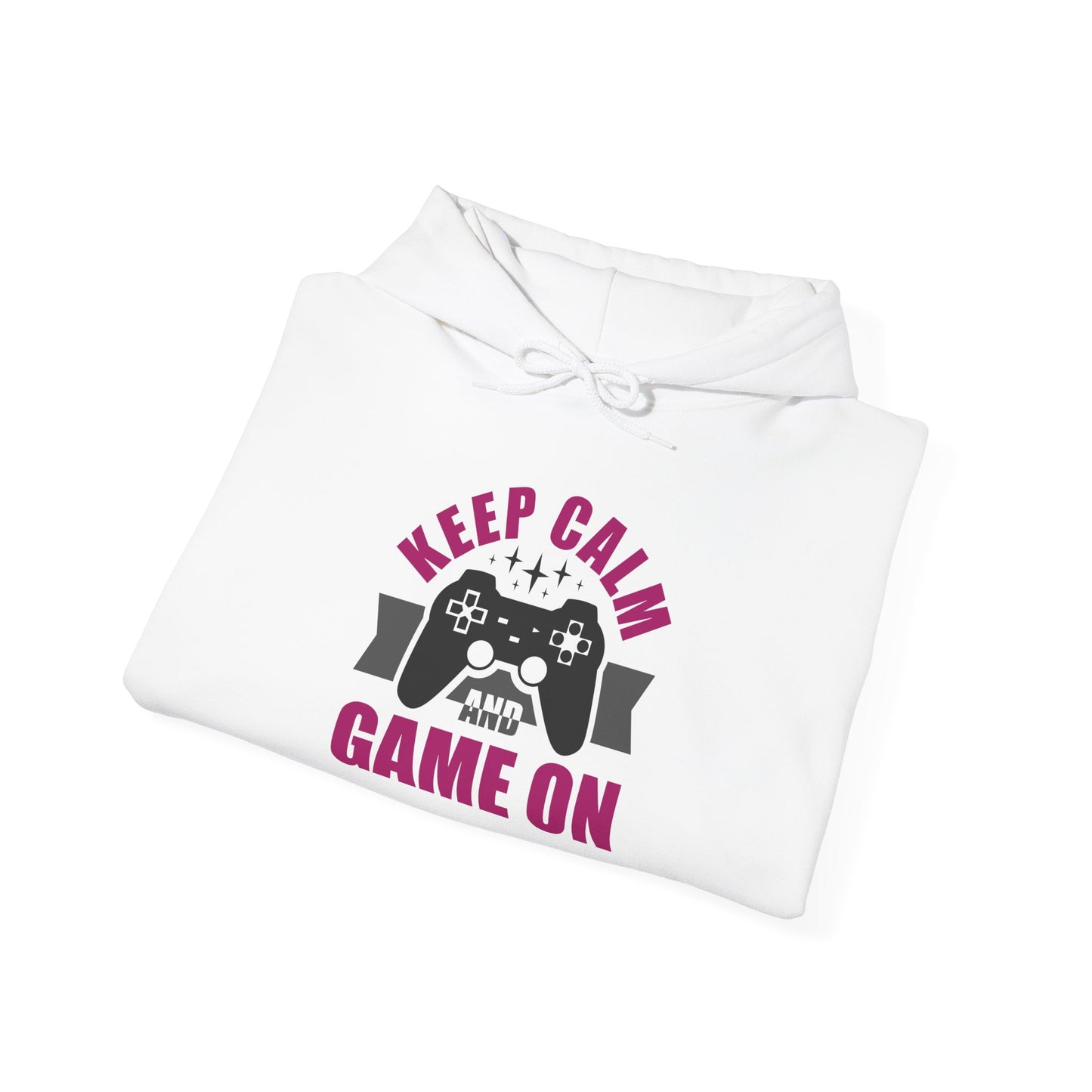 Keep Calm And Game On Unisex Heavy Blend™ Hooded Sweatshirt