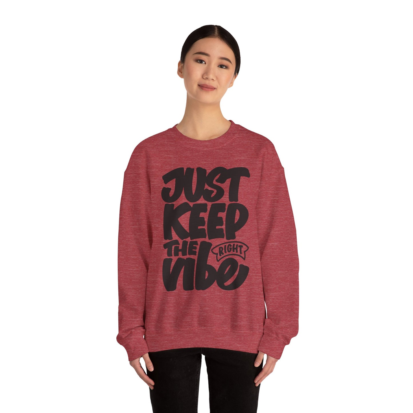 Just Keep The Right Vibe Unisex Heavy Blend™ Crewneck Sweatshirt