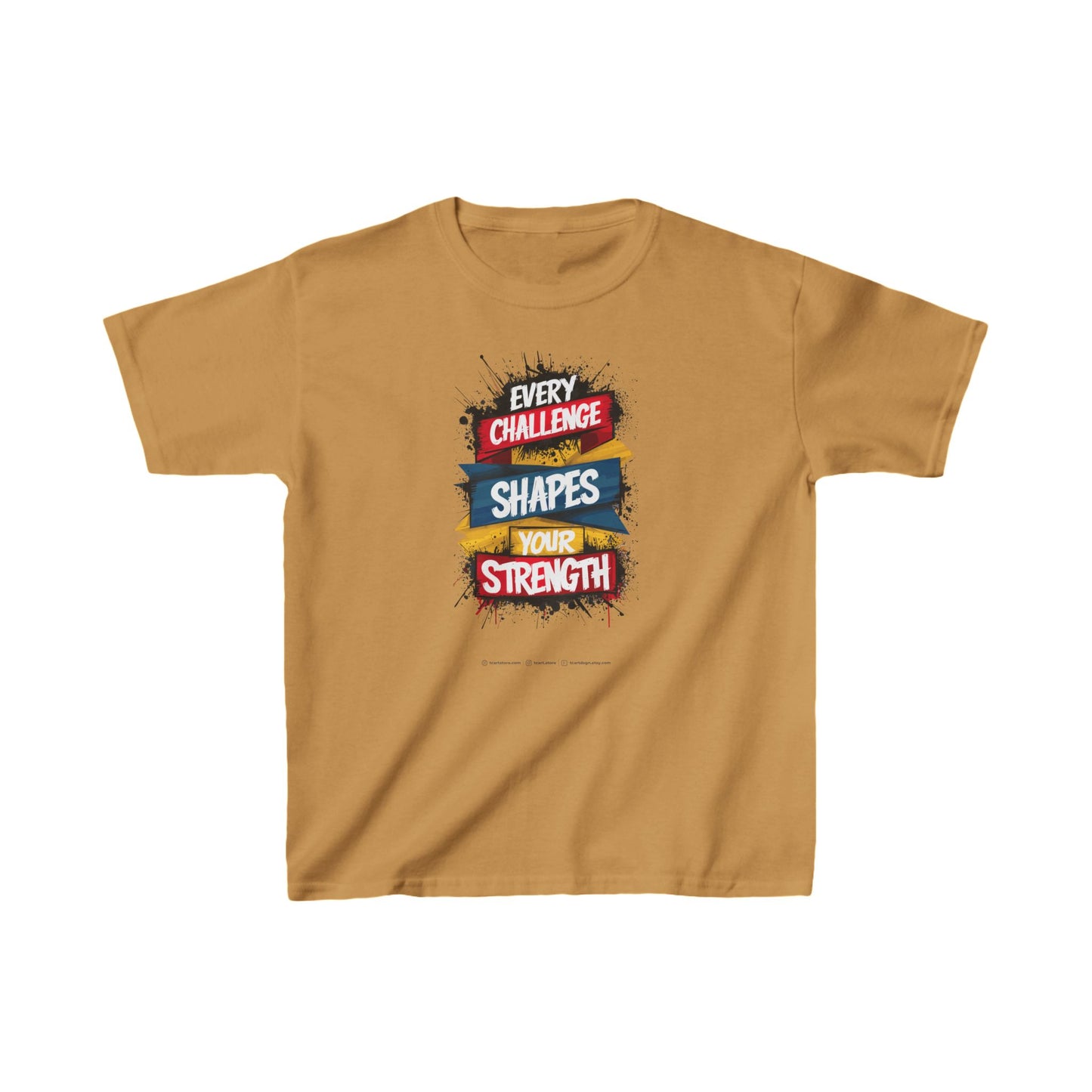 Every Challenge Shapes Your Strength Kids Heavy Cotton™ Tee