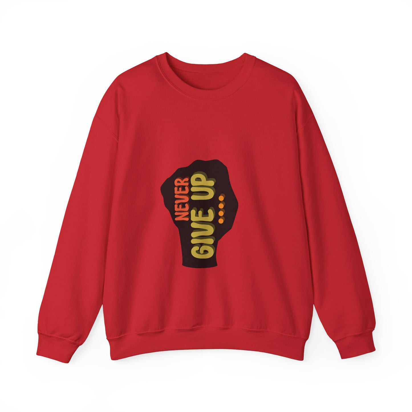 Never Give Up Unisex Heavy Blend™ Crewneck Sweatshirt