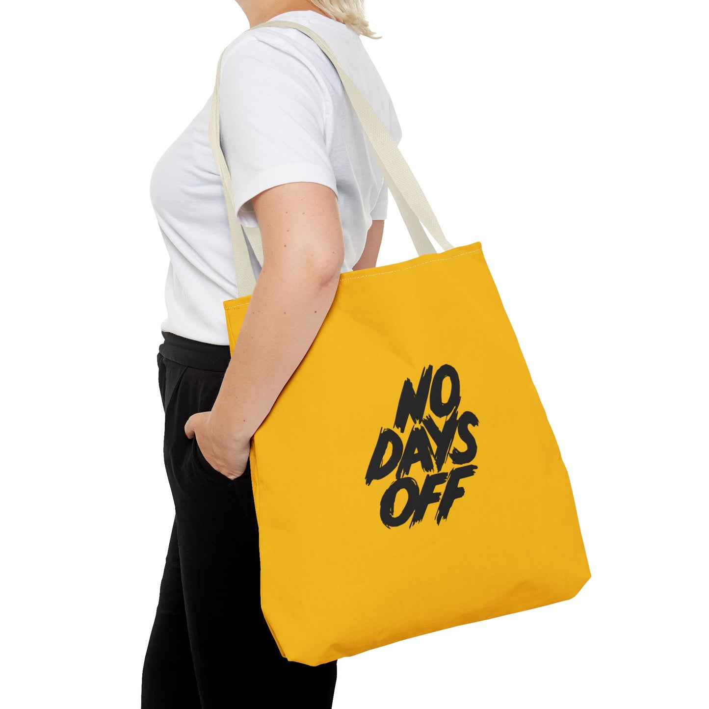 No Days Off Tote Bag (AOP)