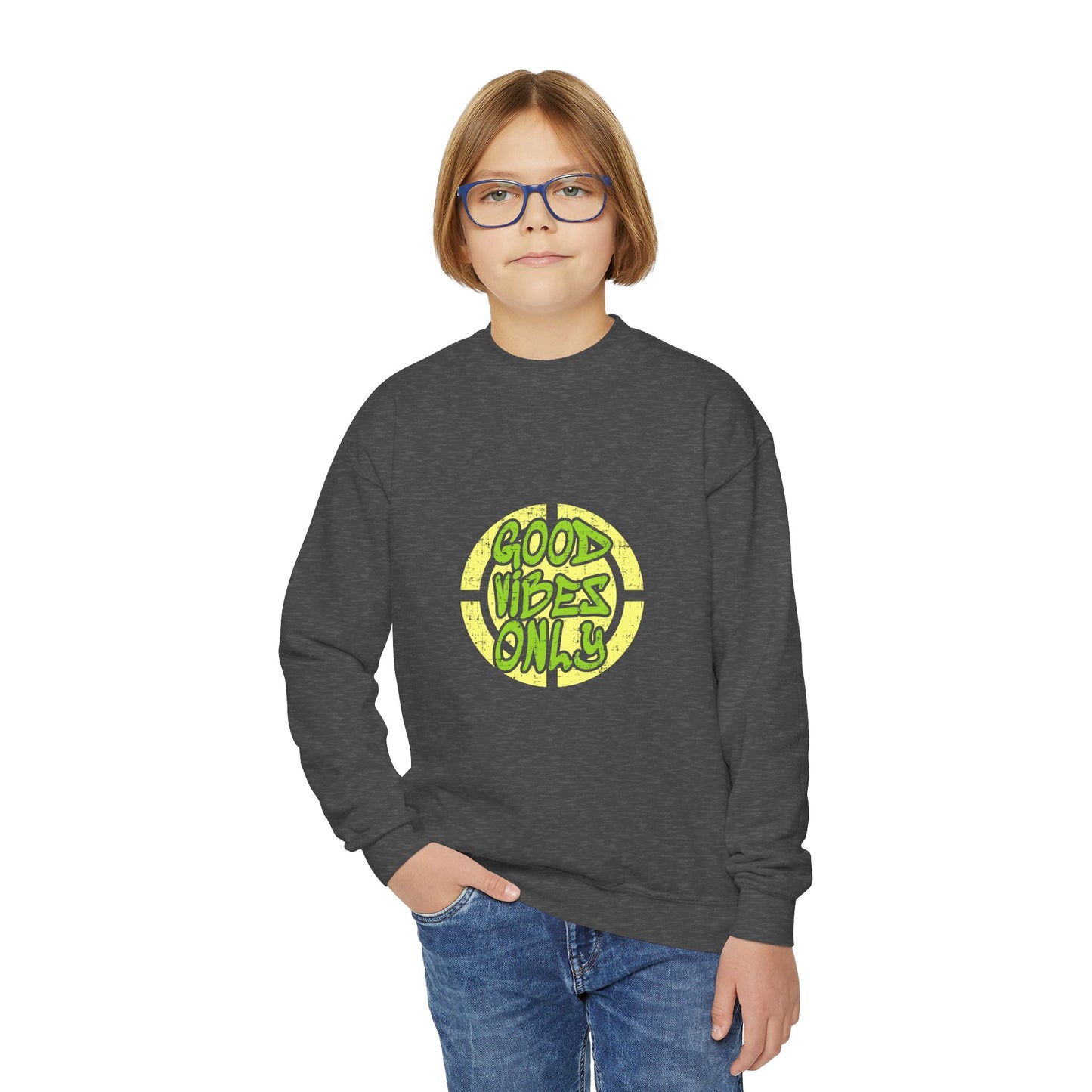 Good Vibes Only Youth Crewneck Sweatshirt