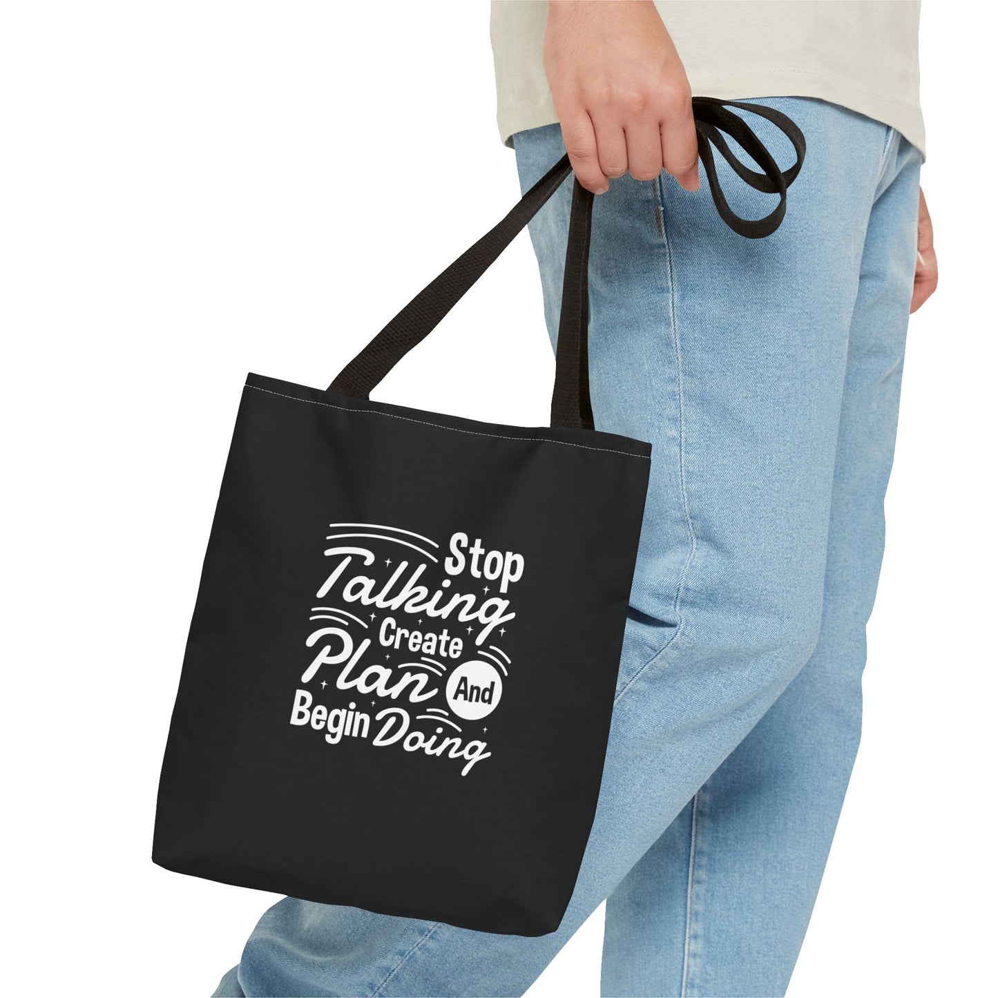 Stop Talking Create Plan And Begin Doing Tote Bag (AOP)