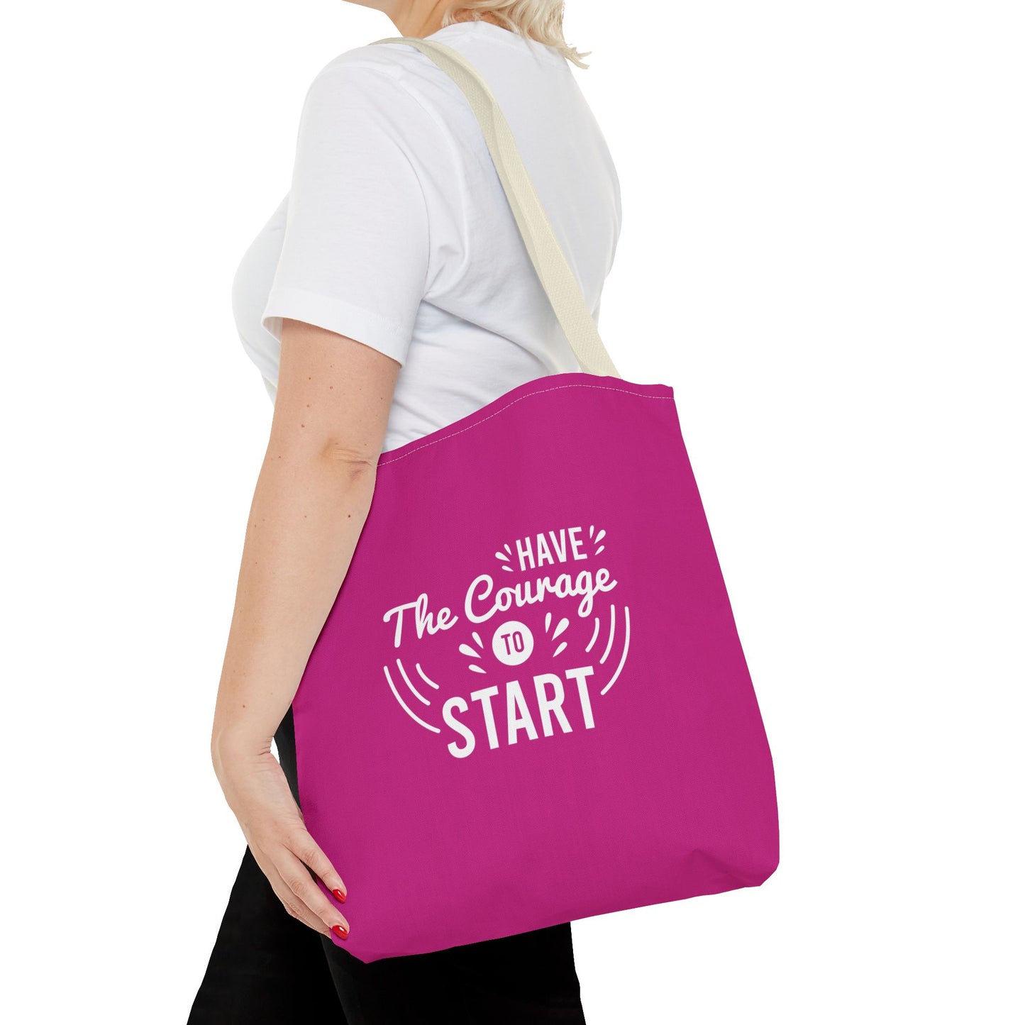 Have The Courage To Start Tote Bag (AOP)