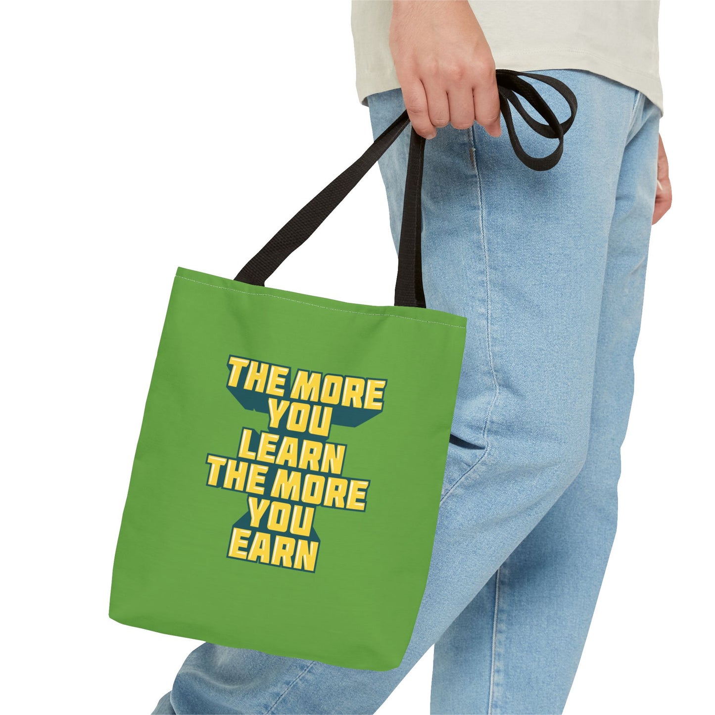 The More You Learn The More You Earn Tote Bag (AOP)