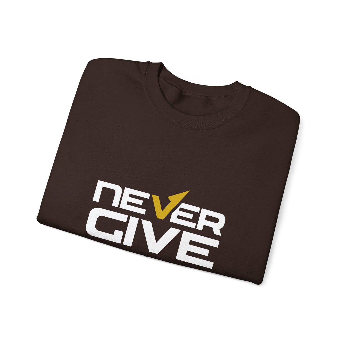 Never Give Up Unisex Heavy Blend™ Crewneck Sweatshirt