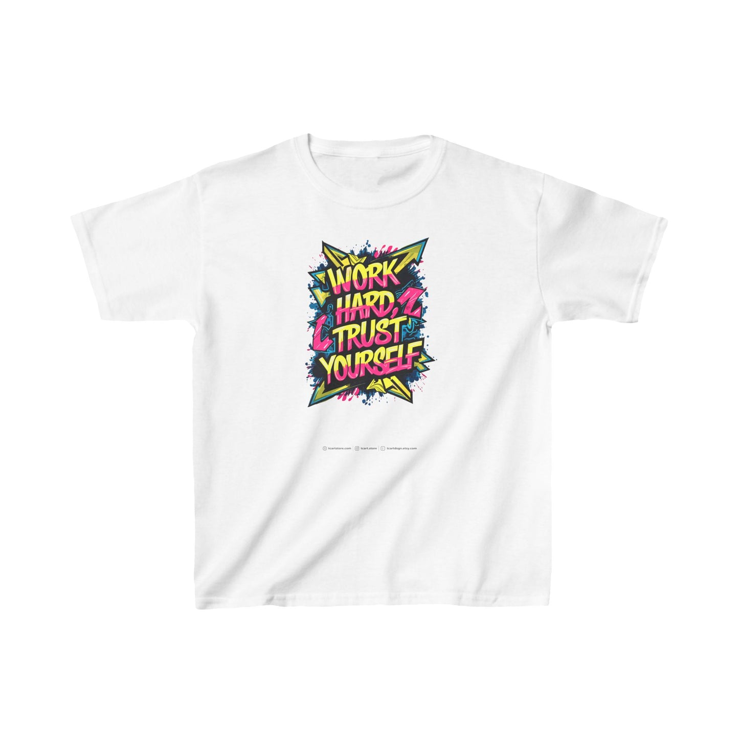 Work Hard Trust Yourself Kids Heavy Cotton™ Tee