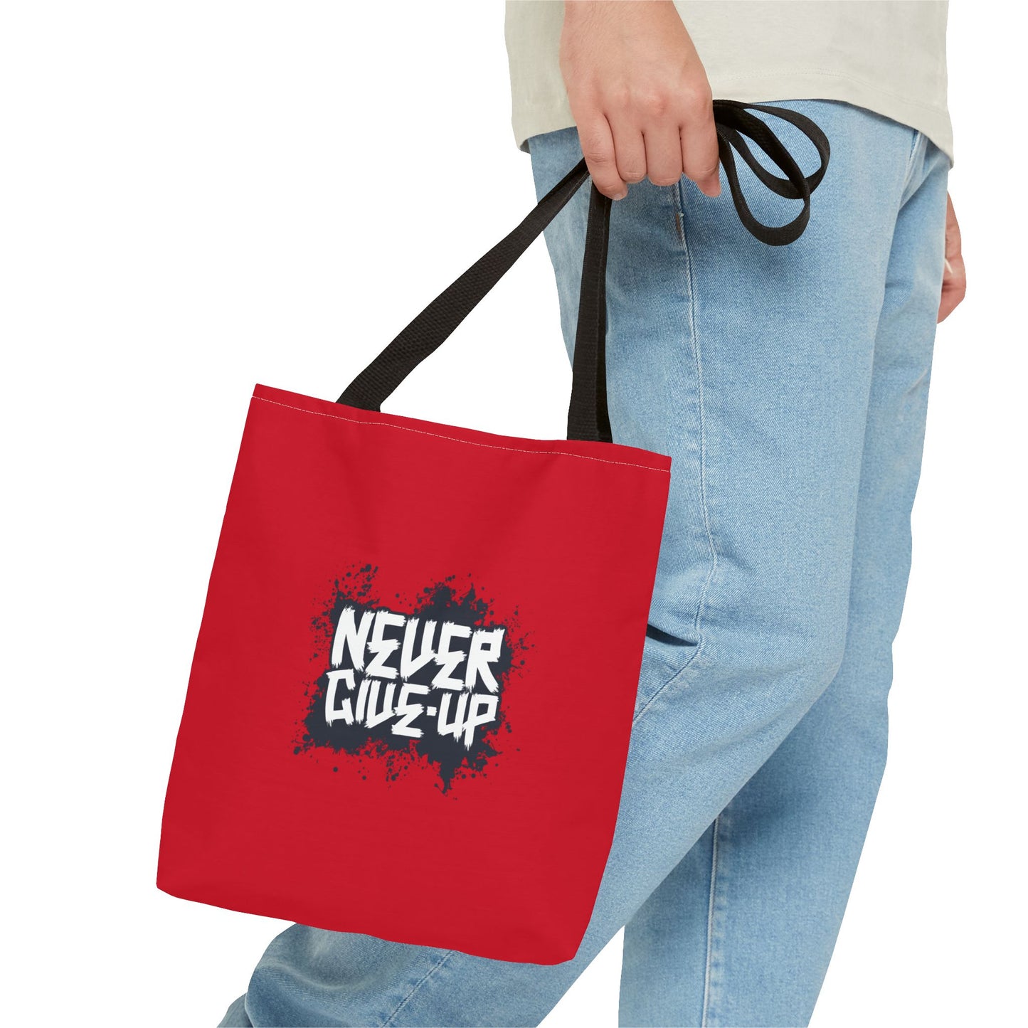Never Give Up Tote Bag (AOP)