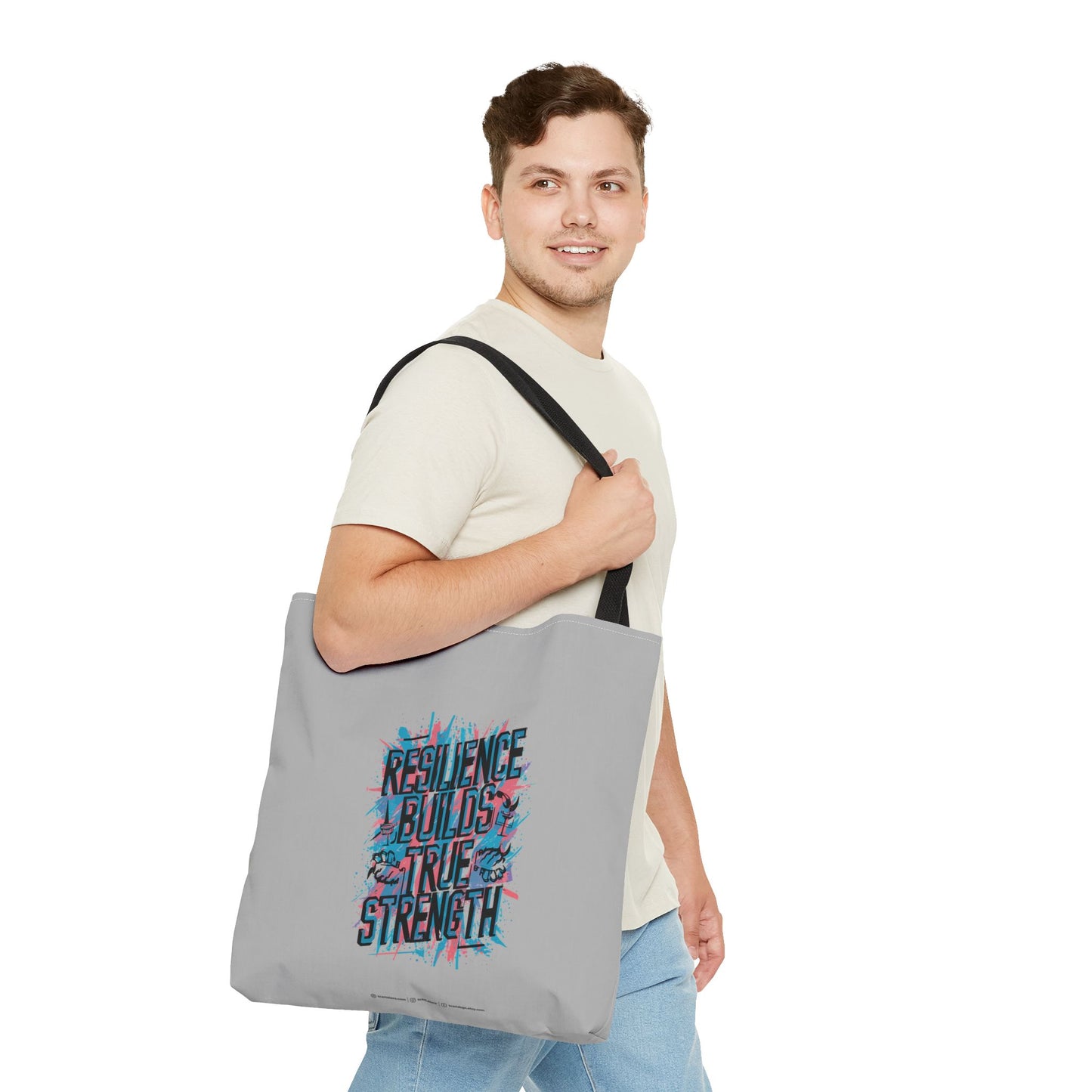 Resilience Builds True Strength Tote Bag (AOP)