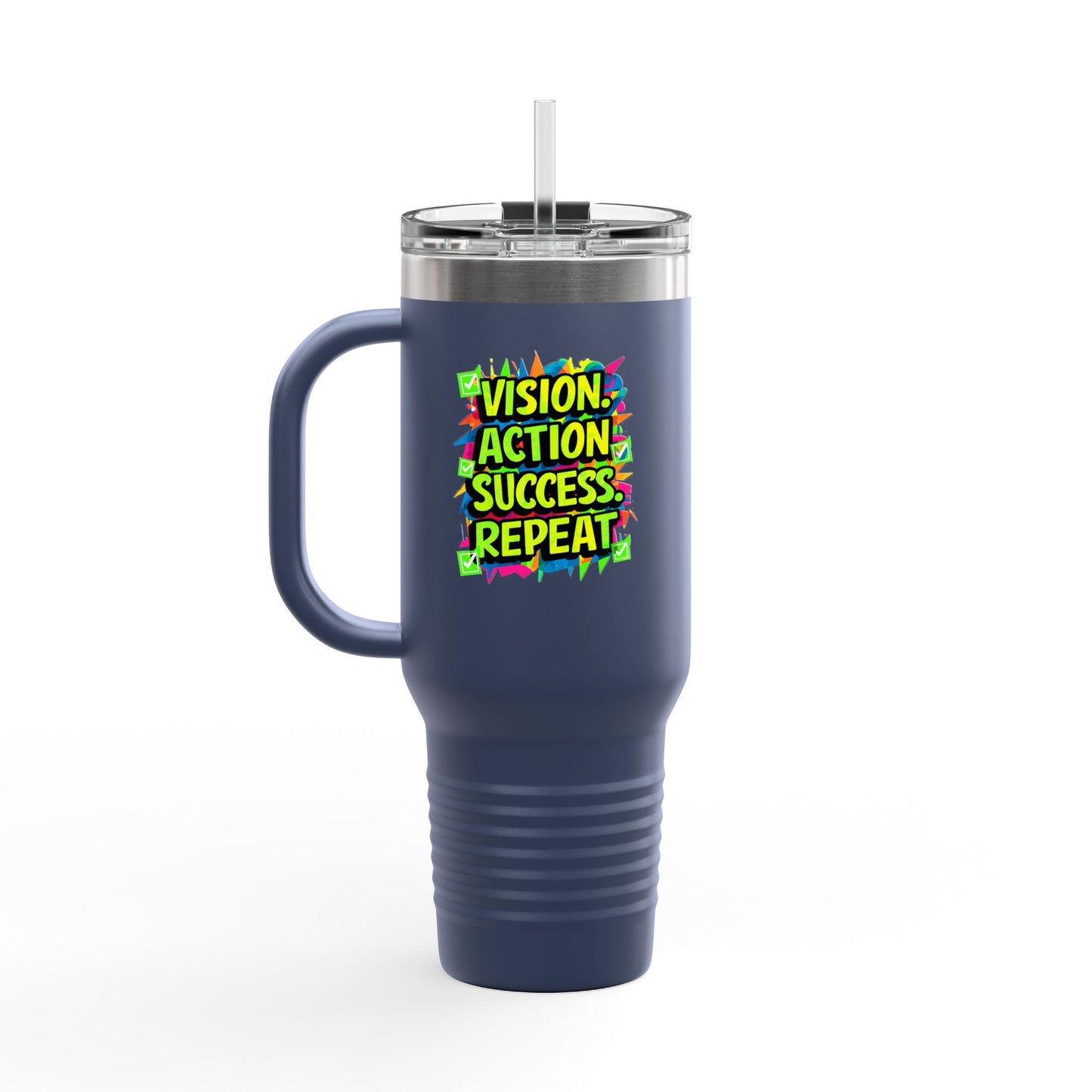 Vision Action Success Repeat Insulated Travel Mug, 40oz