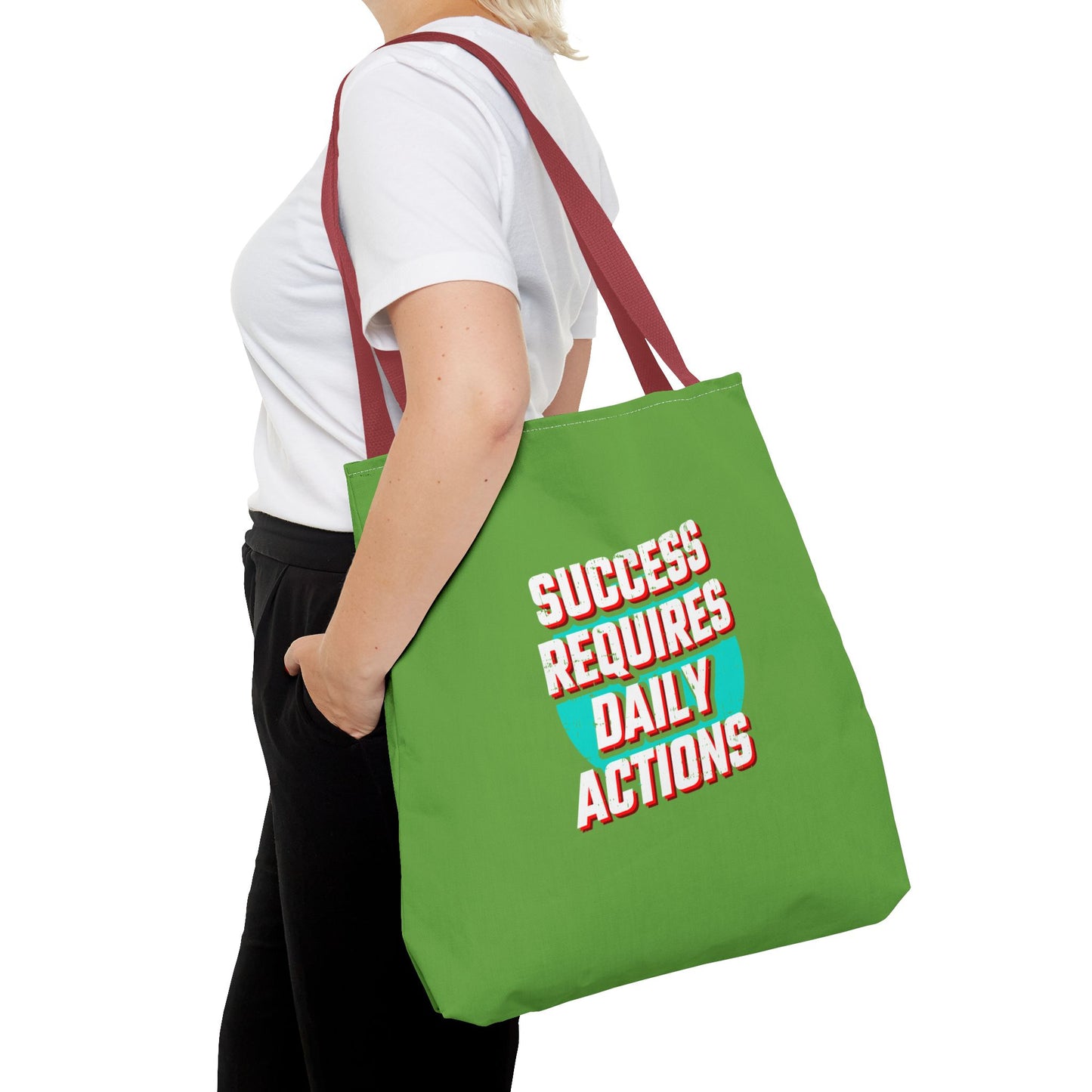 Success Requires Daily Actions Tote Bag (AOP)