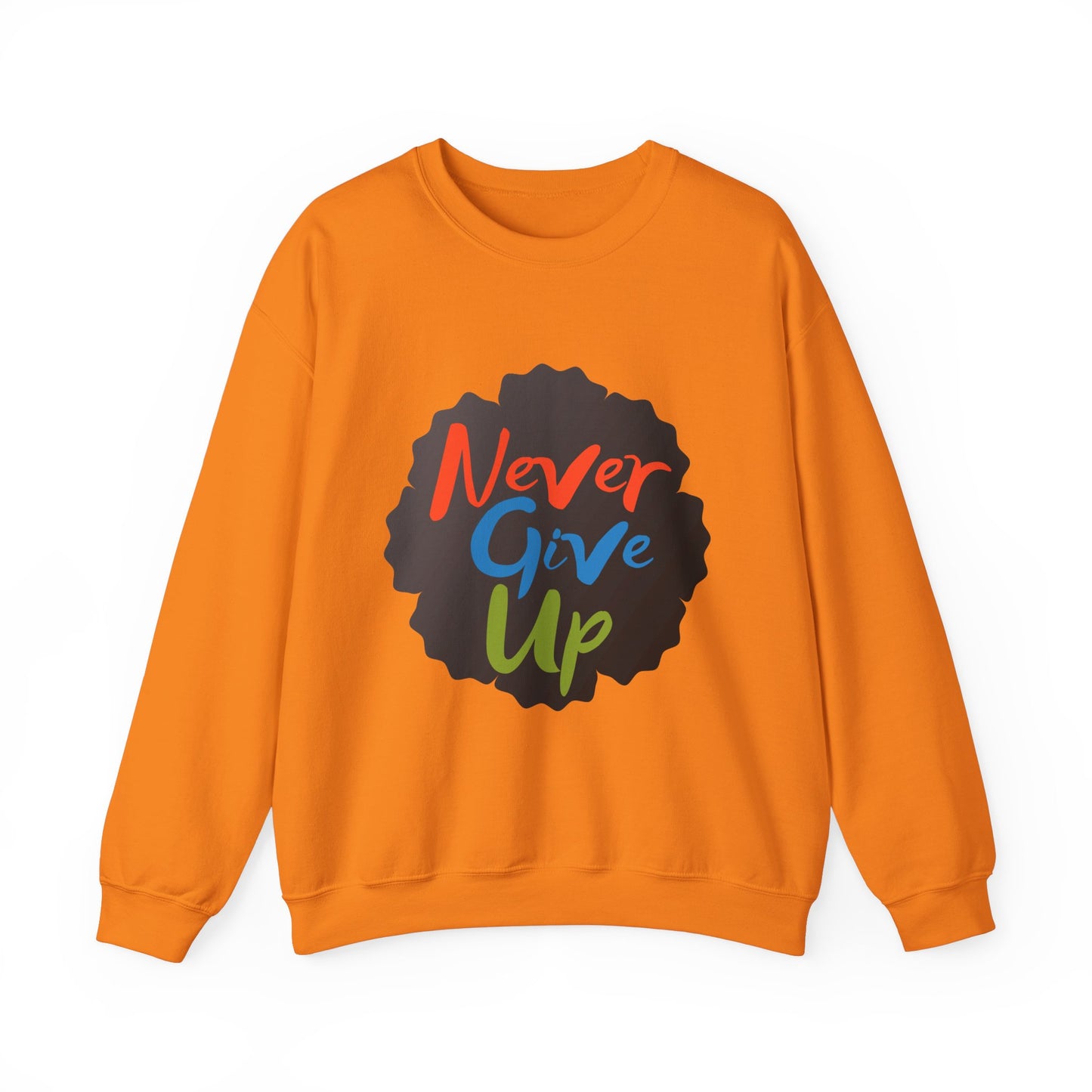 Never Give Up Unisex Heavy Blend™ Crewneck Sweatshirt