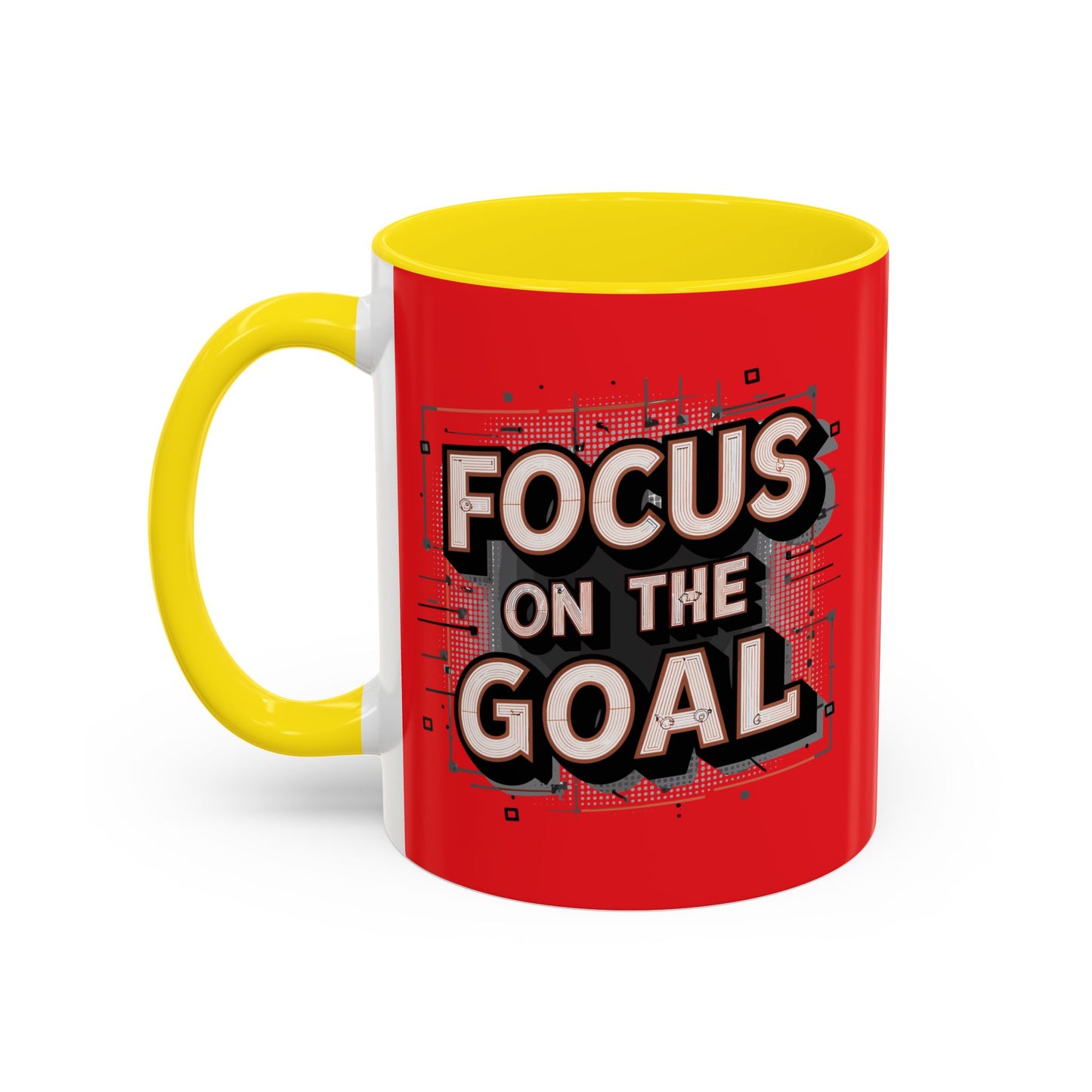 Focus On The Goal Accent Coffee Mug (11, 15oz)